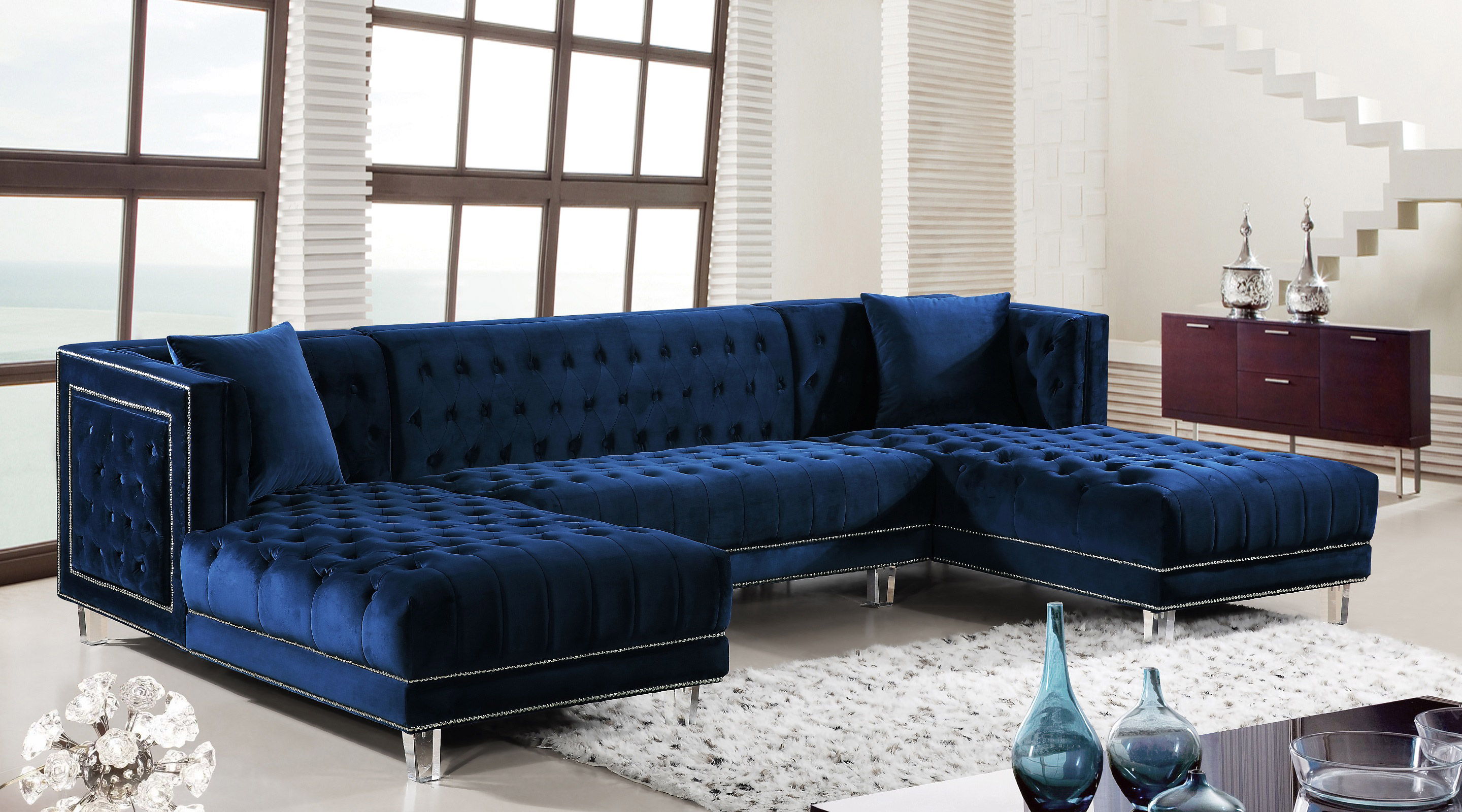 Moda - 3 Piece Sectional - Navy