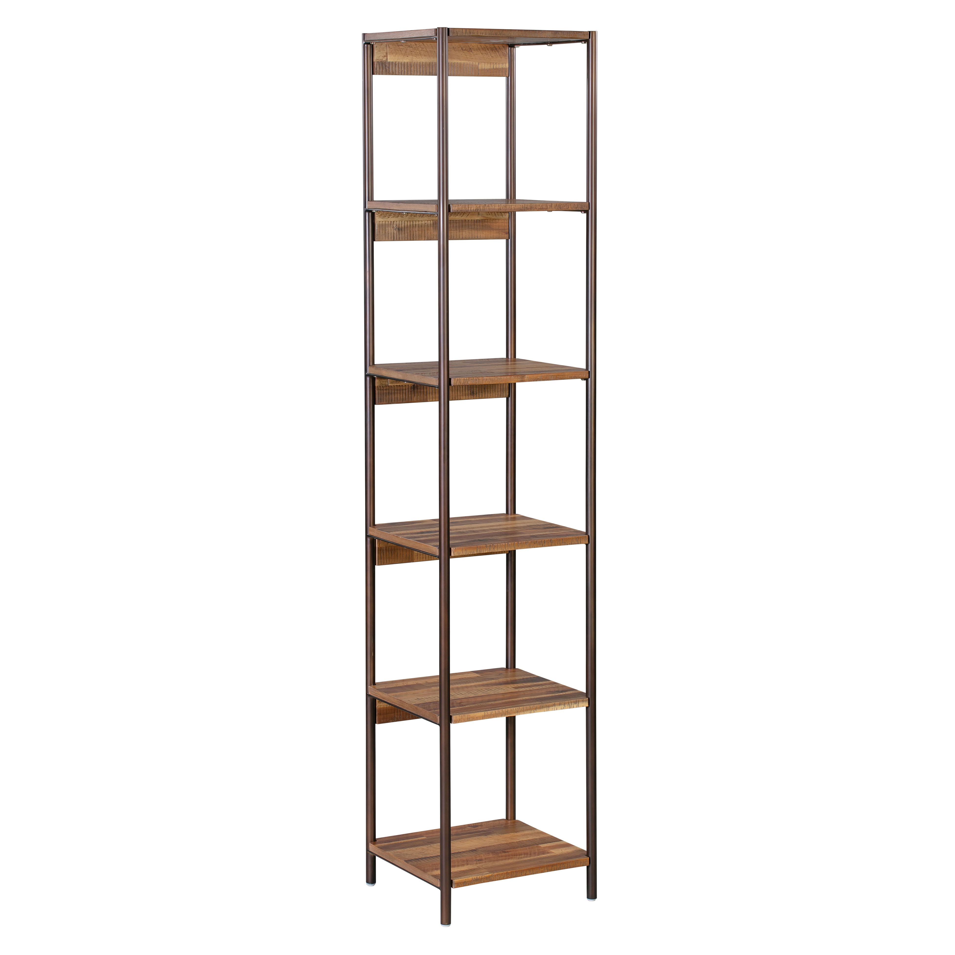 Bushwick Wooden Narrow Bookcase Light Brown New Lots Furniture