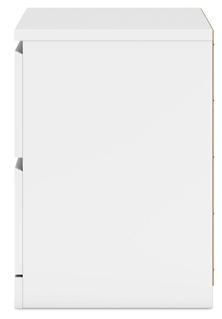 Onita - Two Drawer Night Stand - White, white, view 7