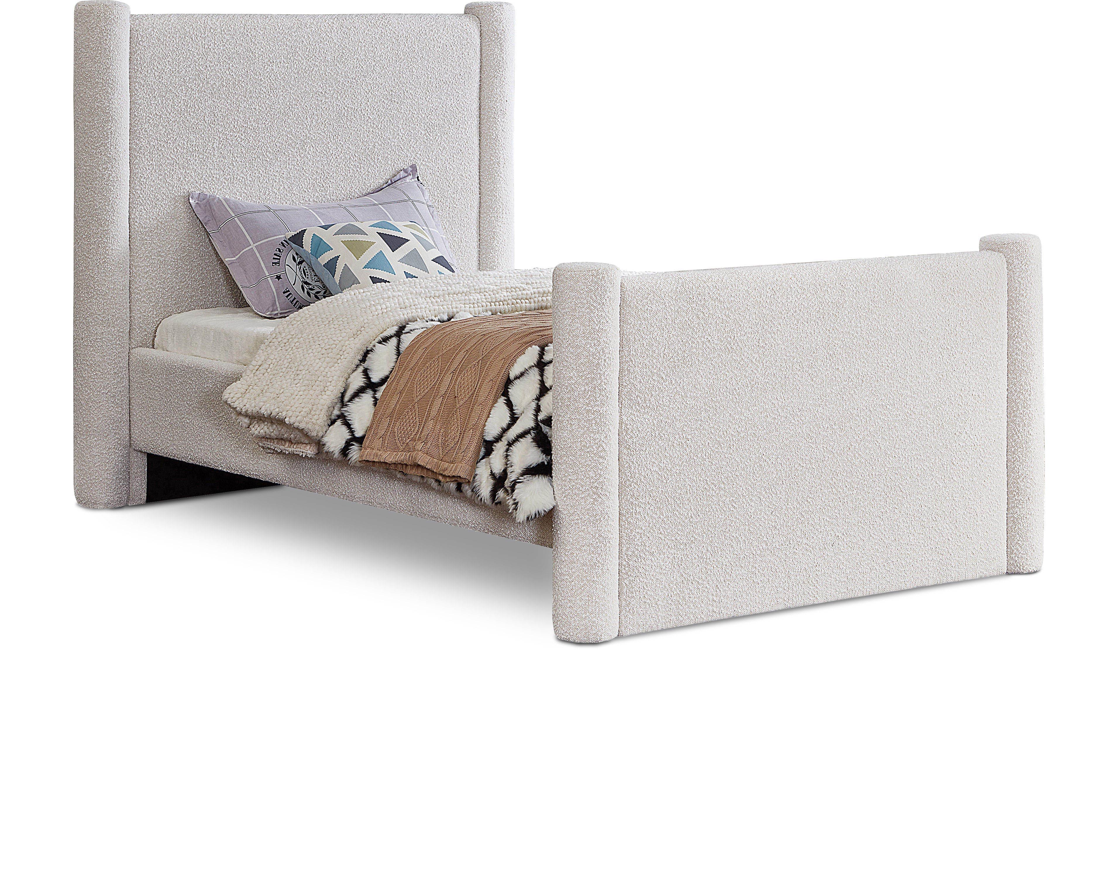Elias - Boucle Twin Bed - Cream