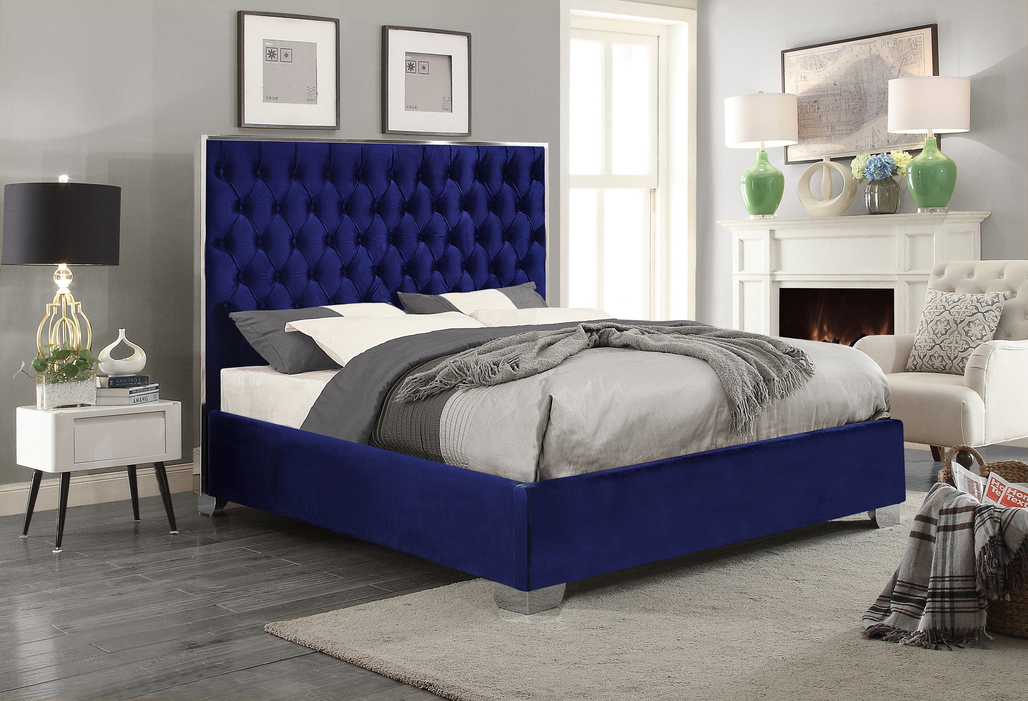 Lexi - Queen Bed - Navy