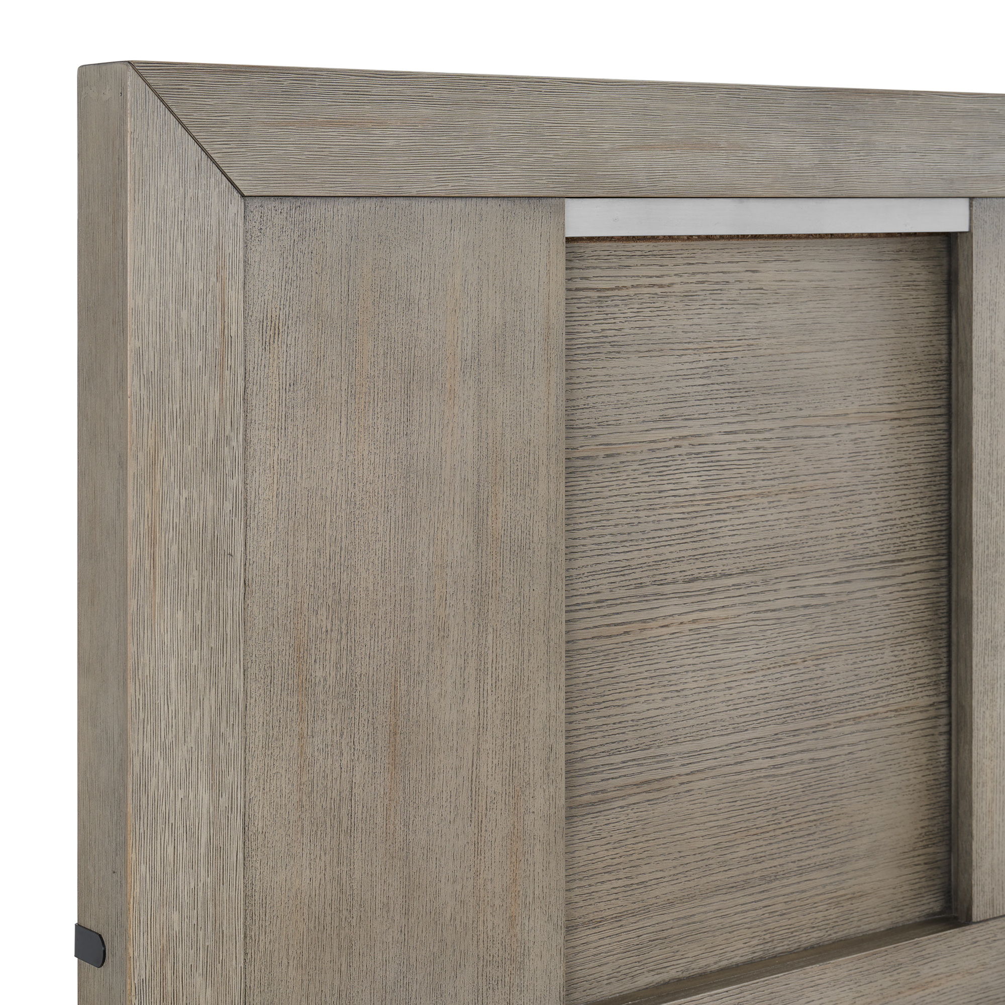 Kelis - King Panel Bed With LED - Gray