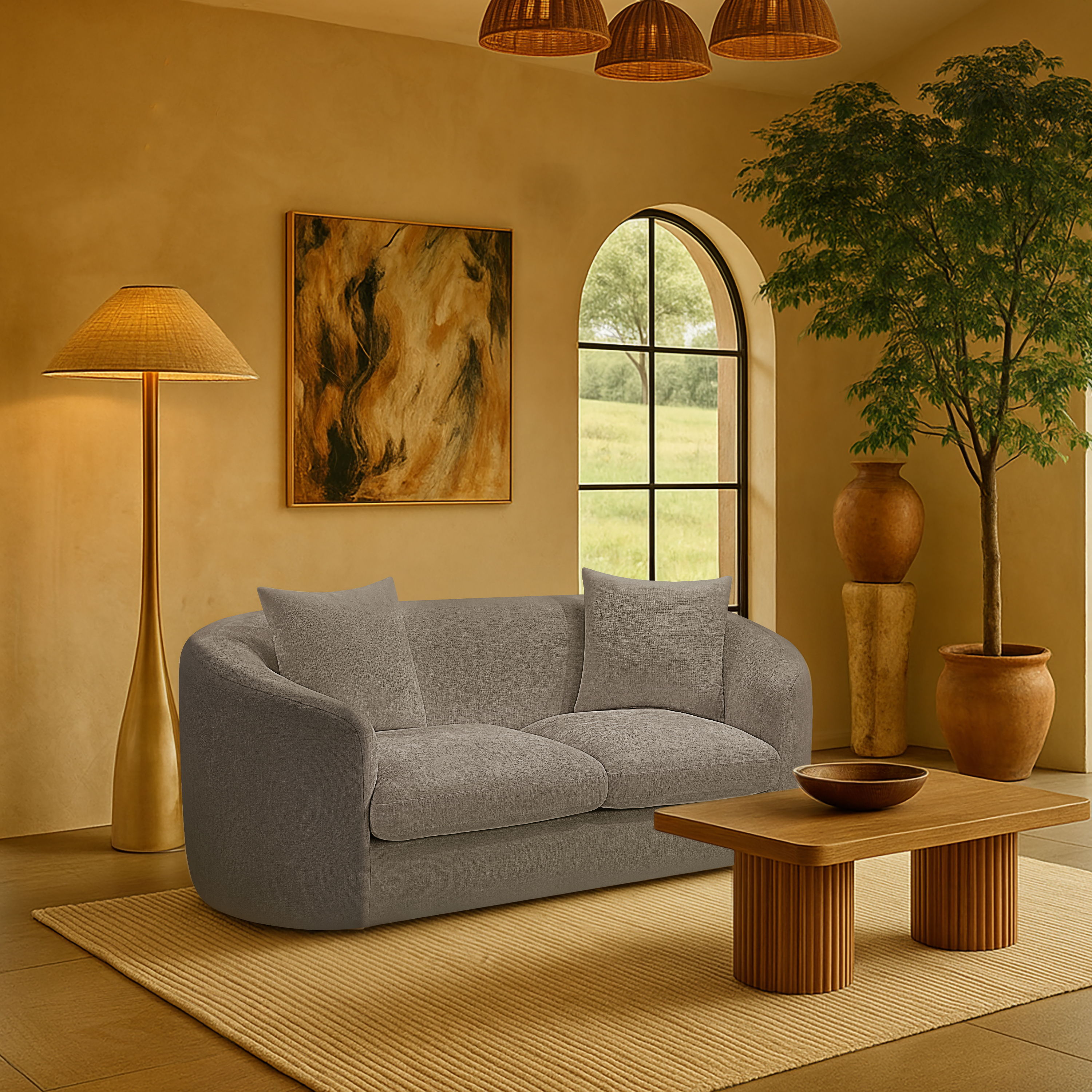Penelope - Loveseat - Gray