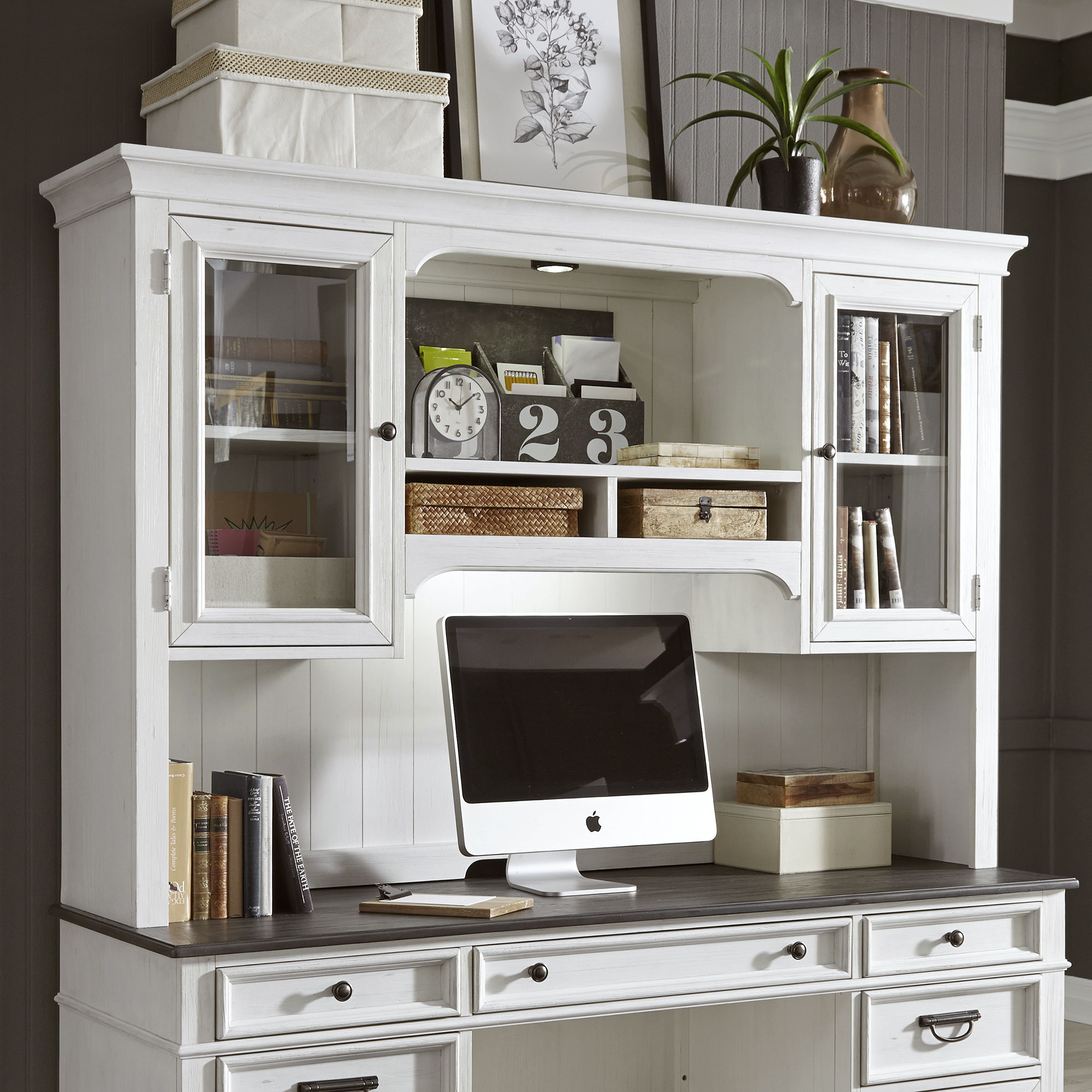 Liberty Furniture Allyson Park - Jr Executive Credenza Hutch - White