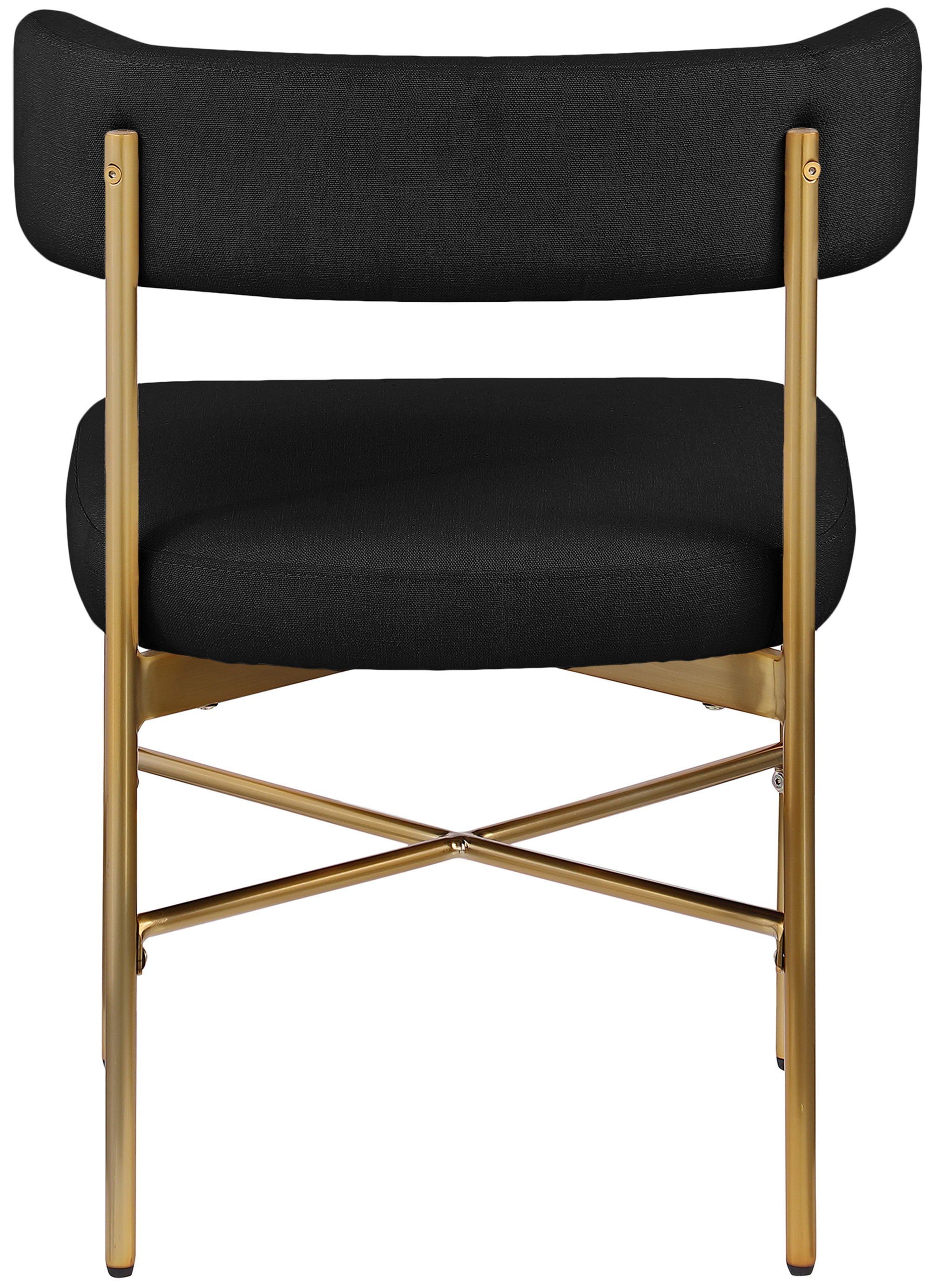 Rivage - Durable Dining Chair With Gold Frame (Set of 2) - Black