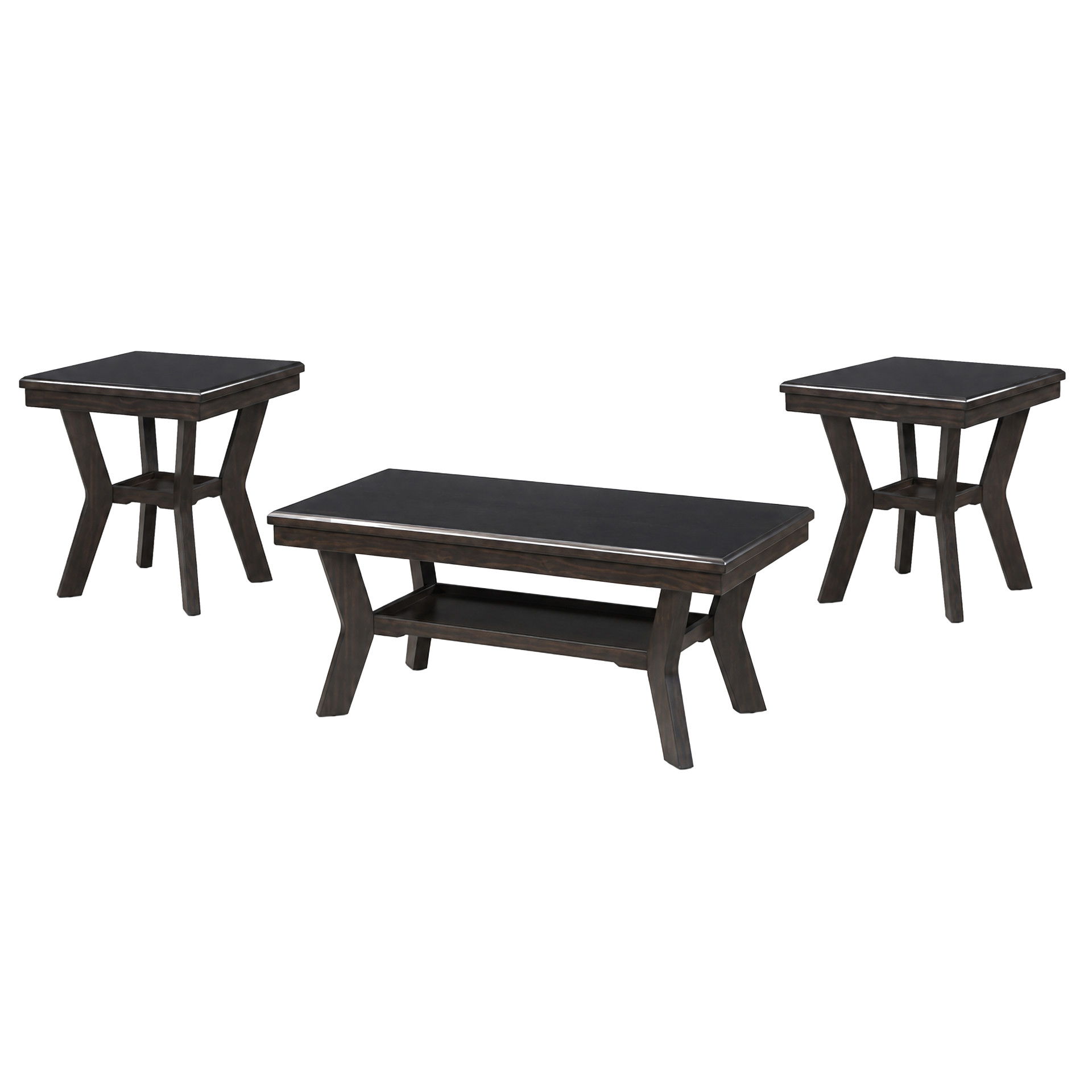 Gia - 3 Piece Occasional Set (1 Coffee & 2 End Tables) - Brown, dark brown, view 8