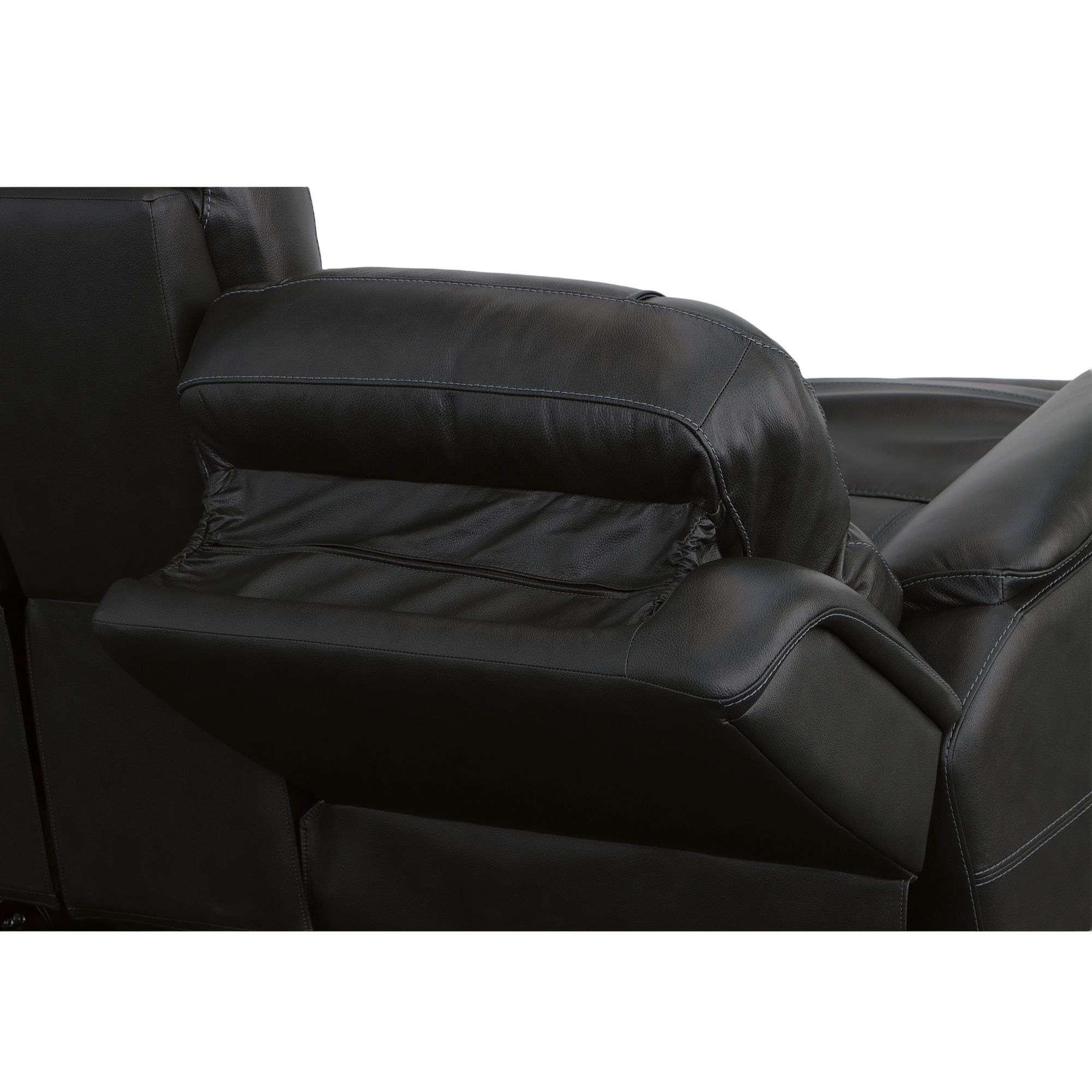 Crew - Power Reclining Loveseat With Console, Power Headrests & Lumbar - Raven, black, view 7