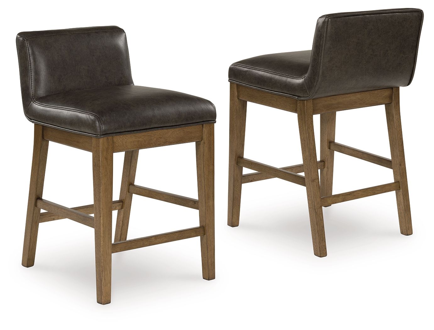 Ashley Furniture Cabalynn - 7 Pc. - Rectangular Dining Room Counter Table, 6 Upholstered Barstools - Light Brown - Image 6