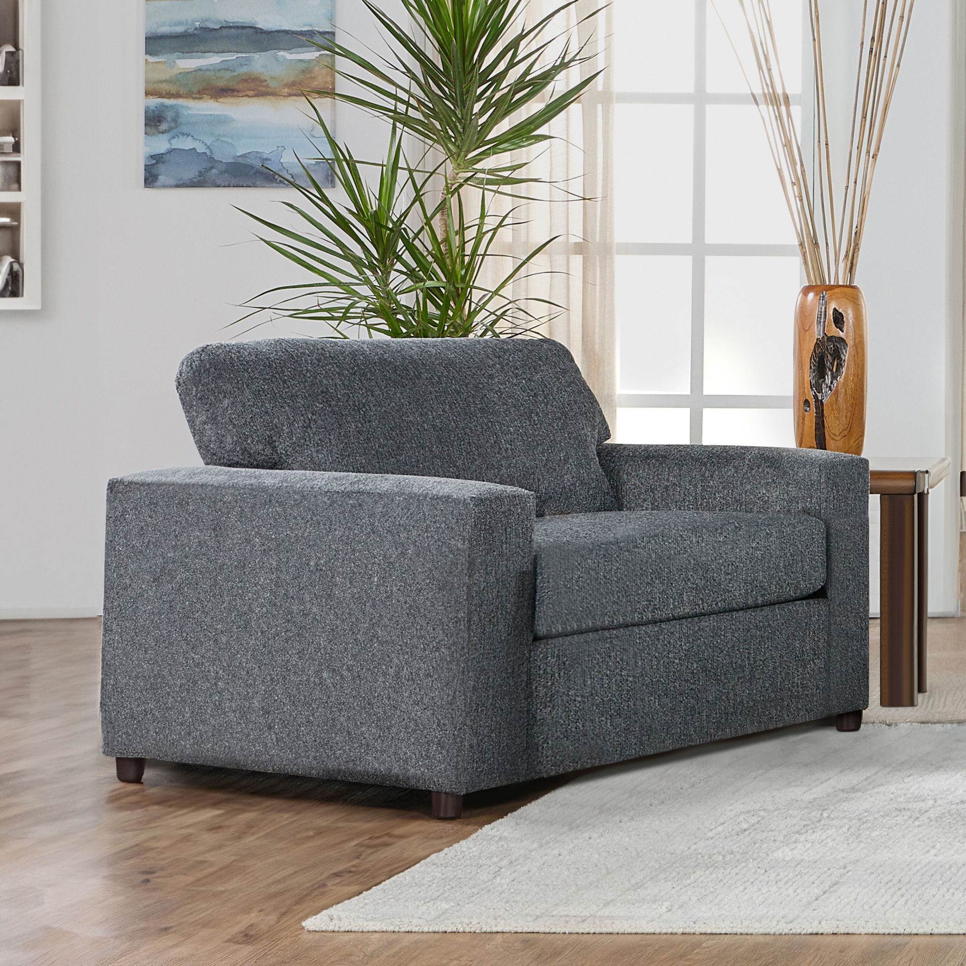 Kylo - Cuddle Chair - Ash Gray, dark gray