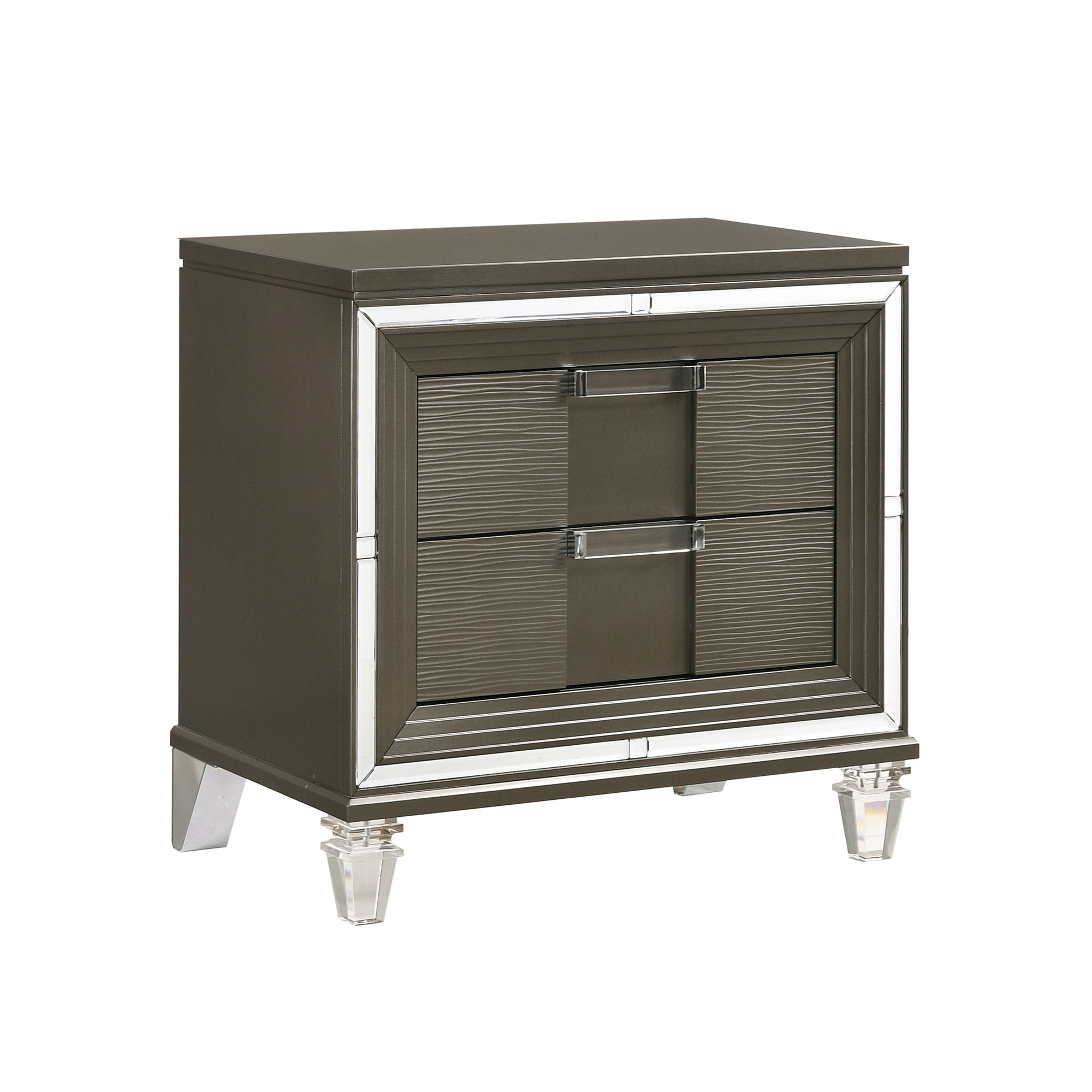 2-Drawer Nightstand With USB