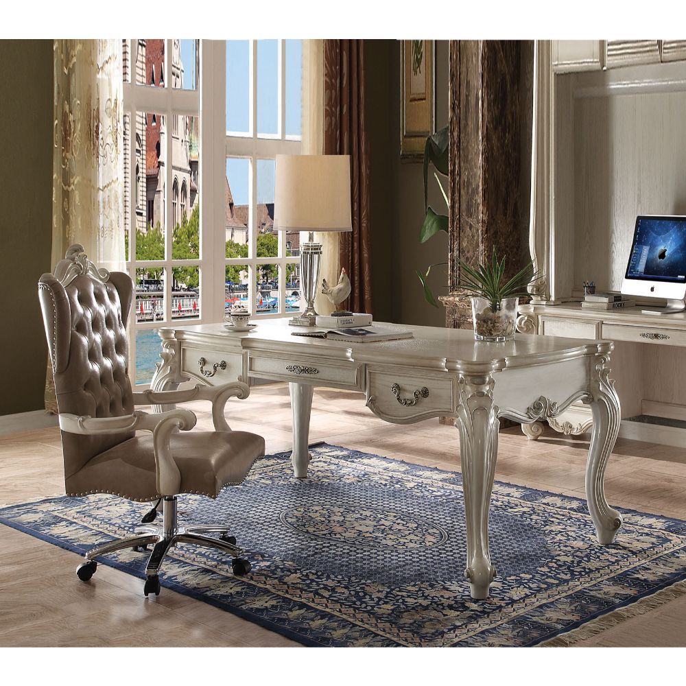 Versailles - Executive Writing Desk - Bone White, white