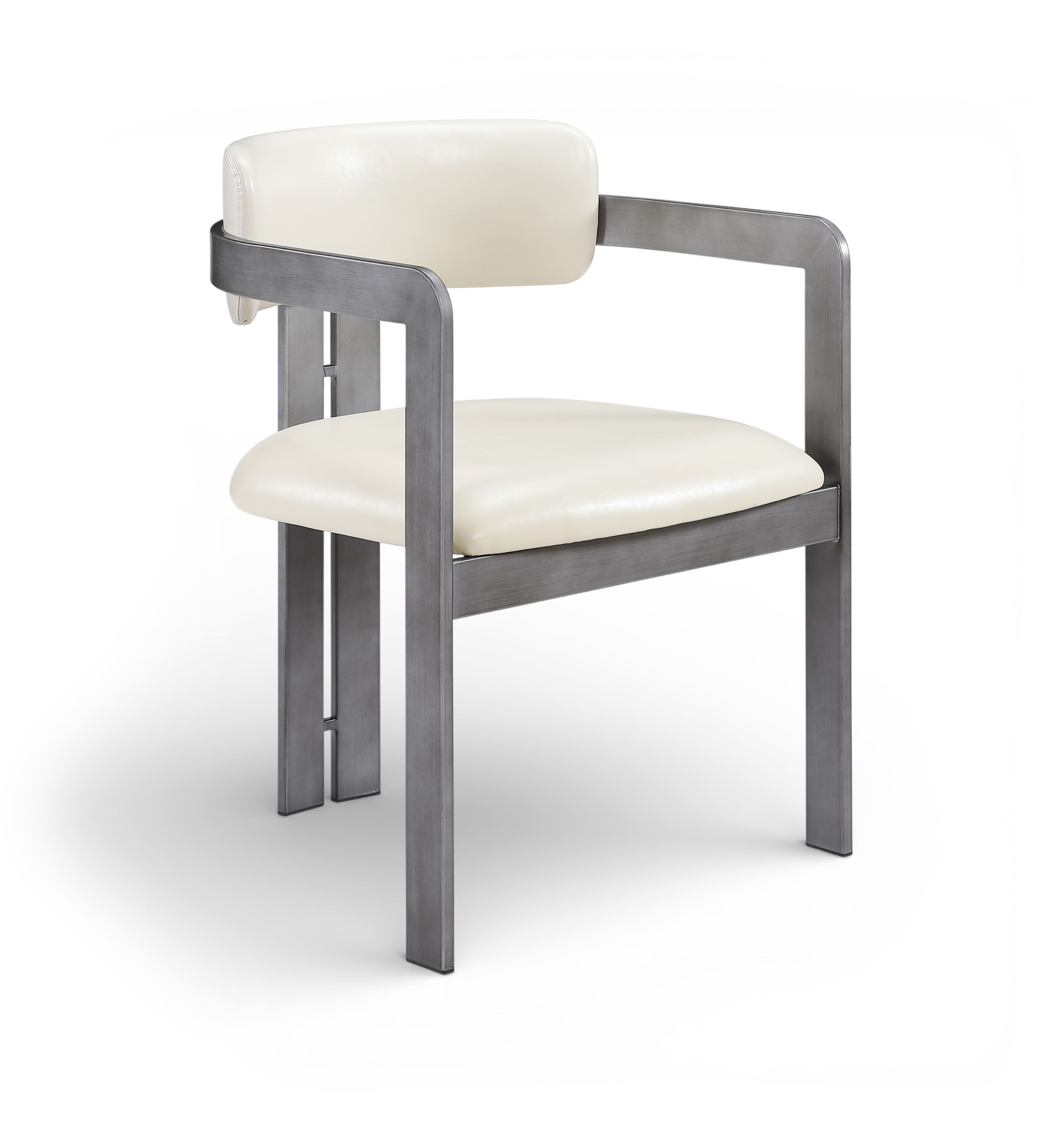 Aurum - Vegan Leather Upholstered Dining Chair (Set of 2) - Cream