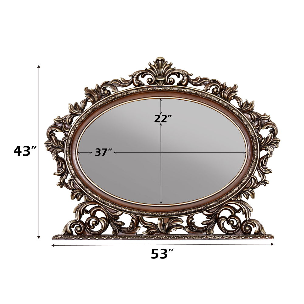 Devany - Oval Mirror - Cherry, silver, view 6