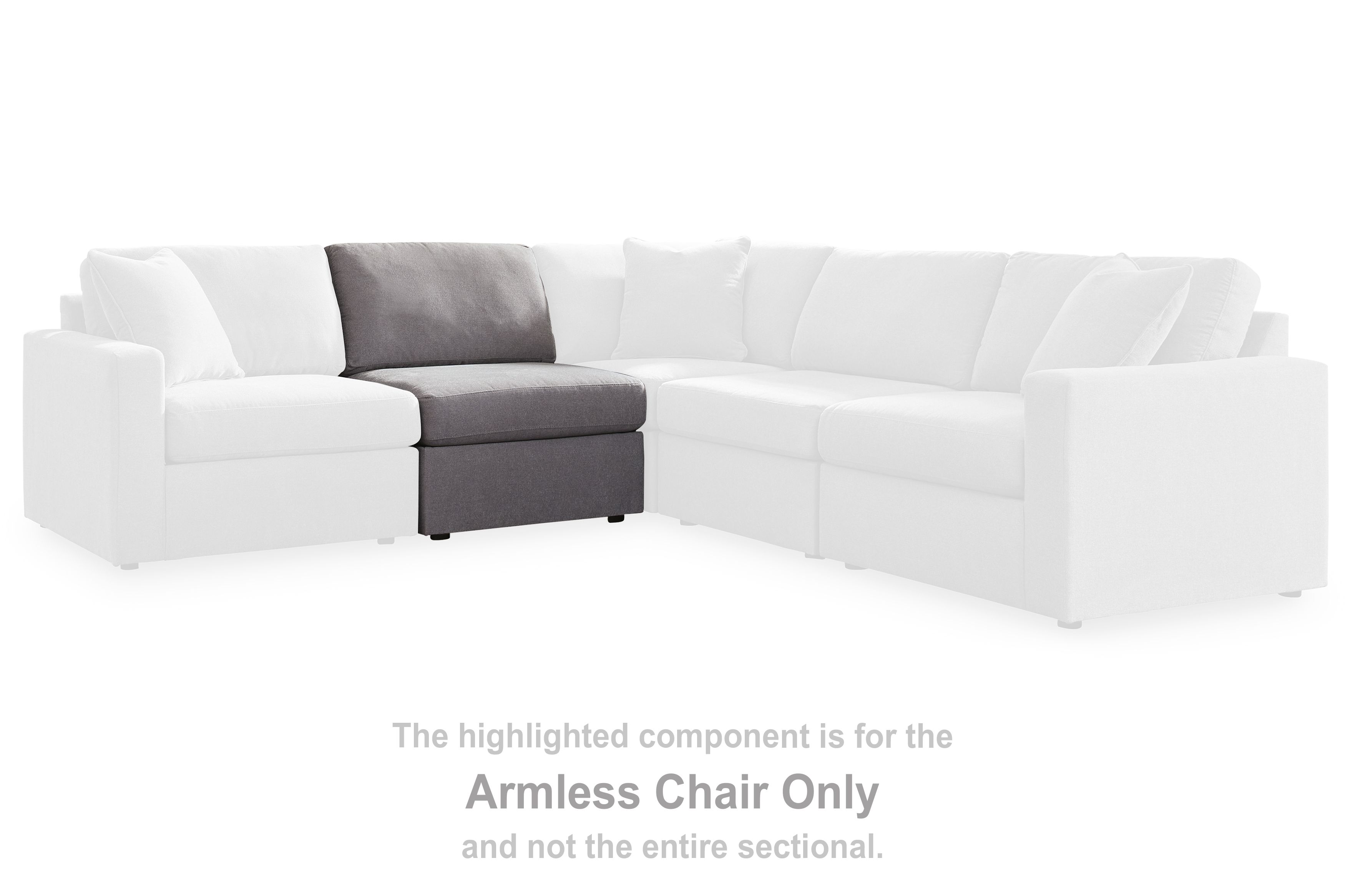 Modmax - Armless Chair - Granite