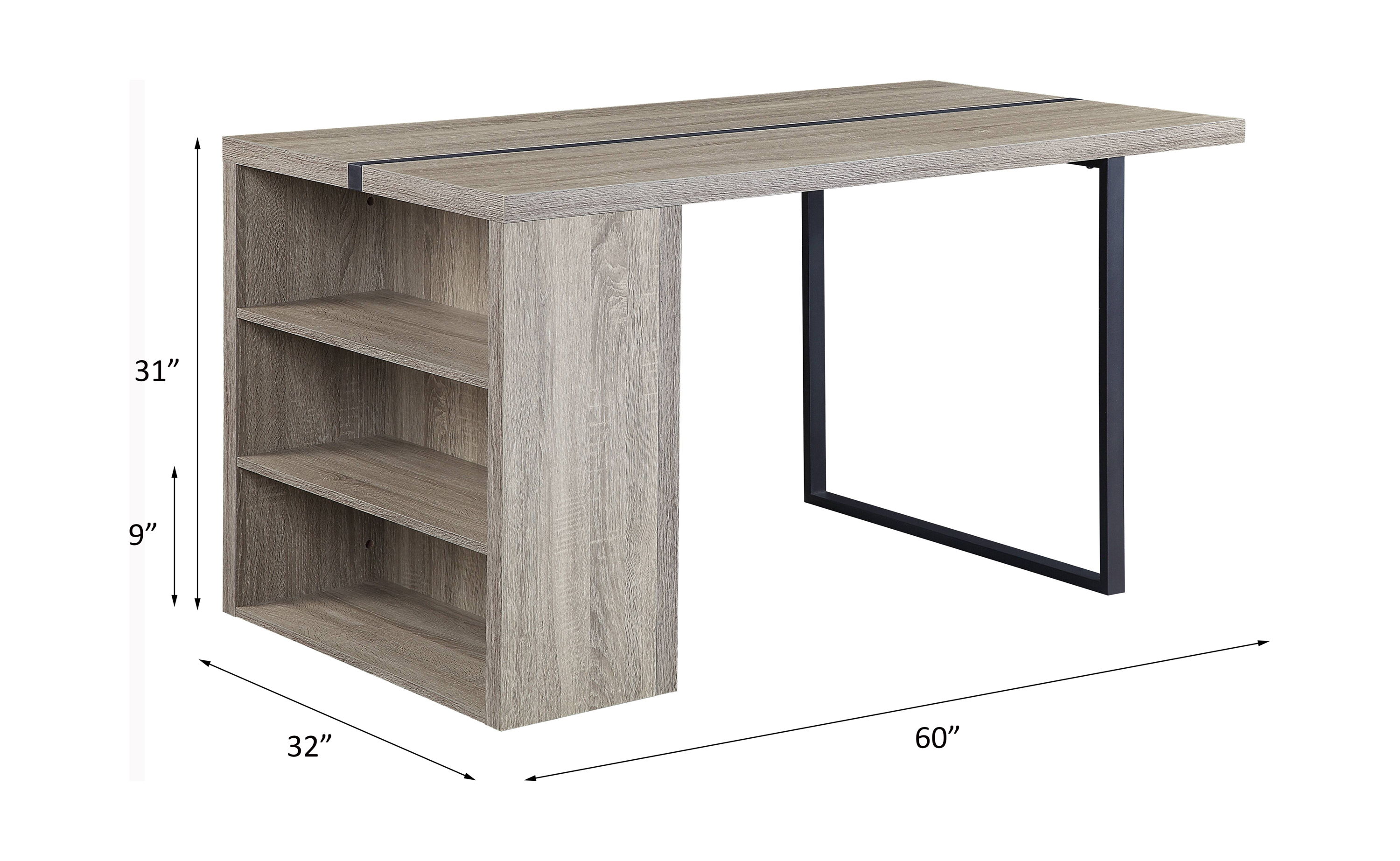 Patwin - Dining Table - Gray Oak & Black, black, view 4