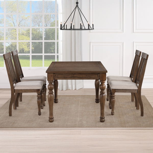 Joanna - 5 Piece Dining Set - Brown
