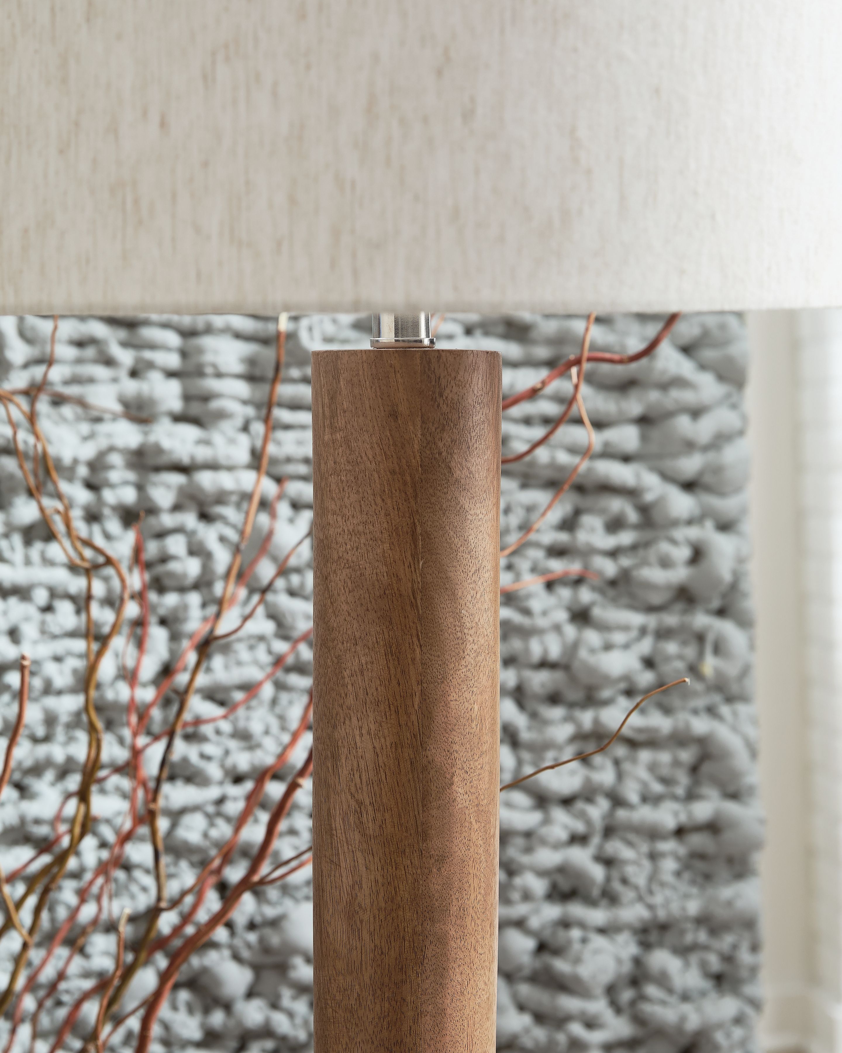 Ashley Furniture Ailsa - Wood Floor Lamp - Natural Brown - Image 3