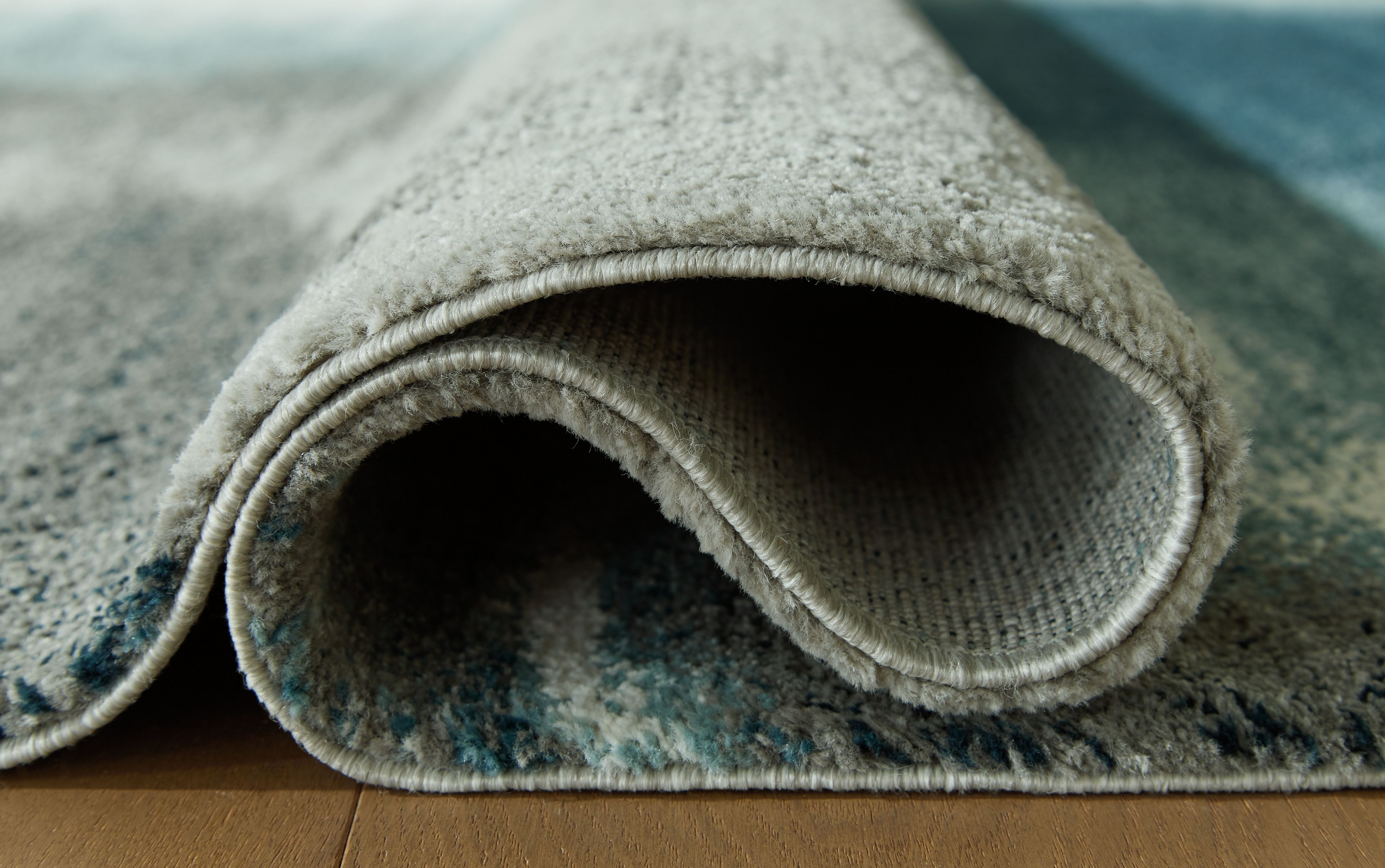 Ashley Furniture Brentward - 5' x 7' Rug - Blue / Gray / Ivory - Image 4