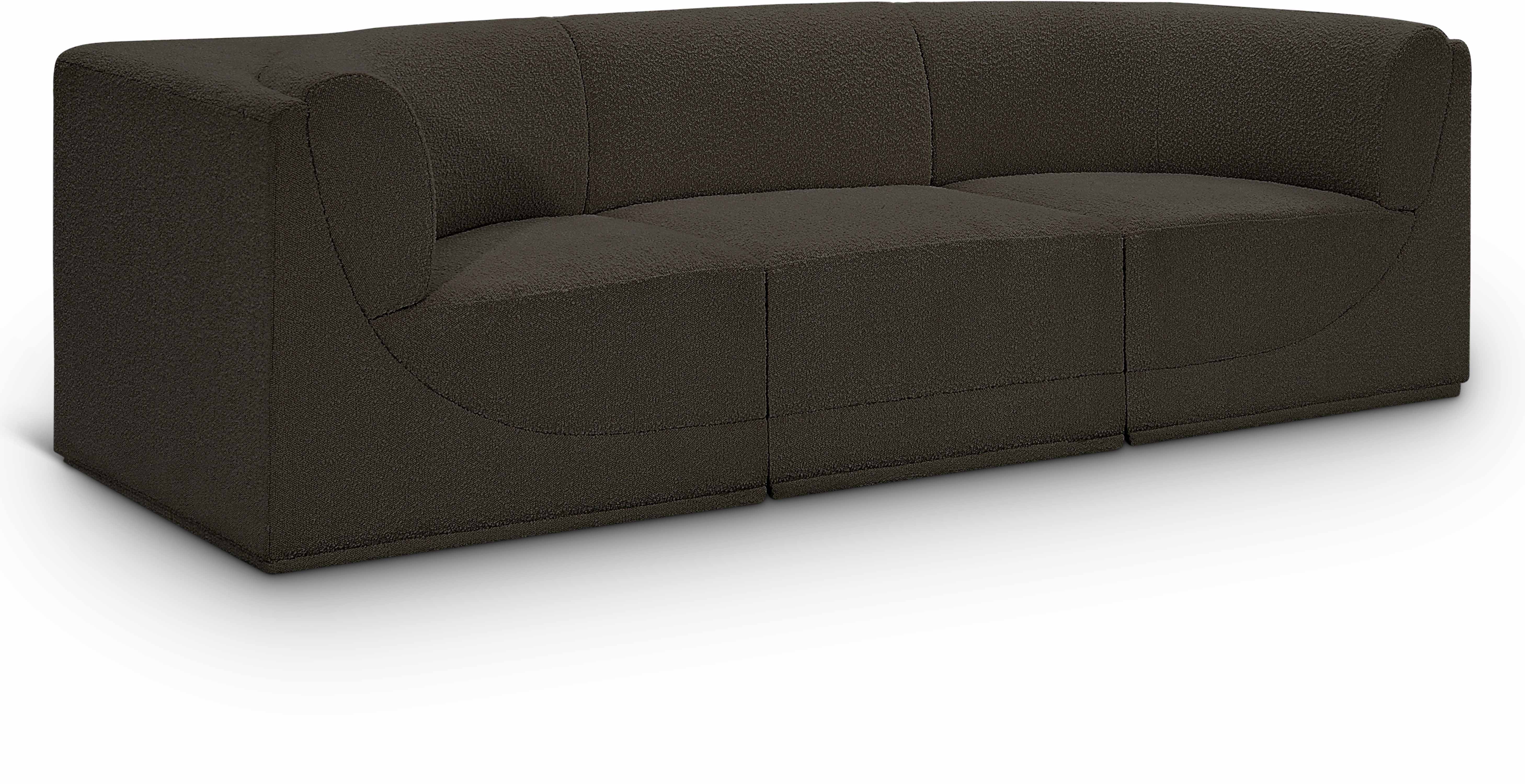 Ollie - 3 Seat Modular Sofa - Brown