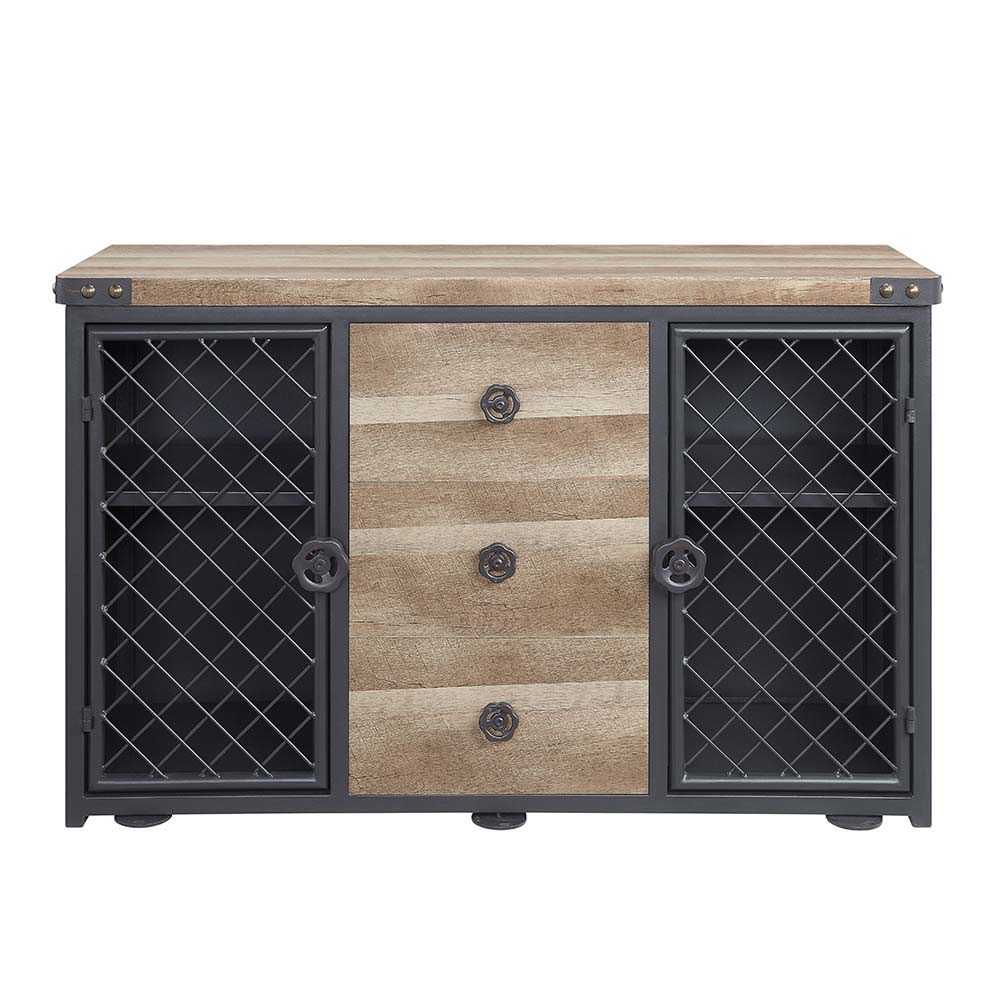 Edina - Server - Oak & Sandy Black, light brown, view 3