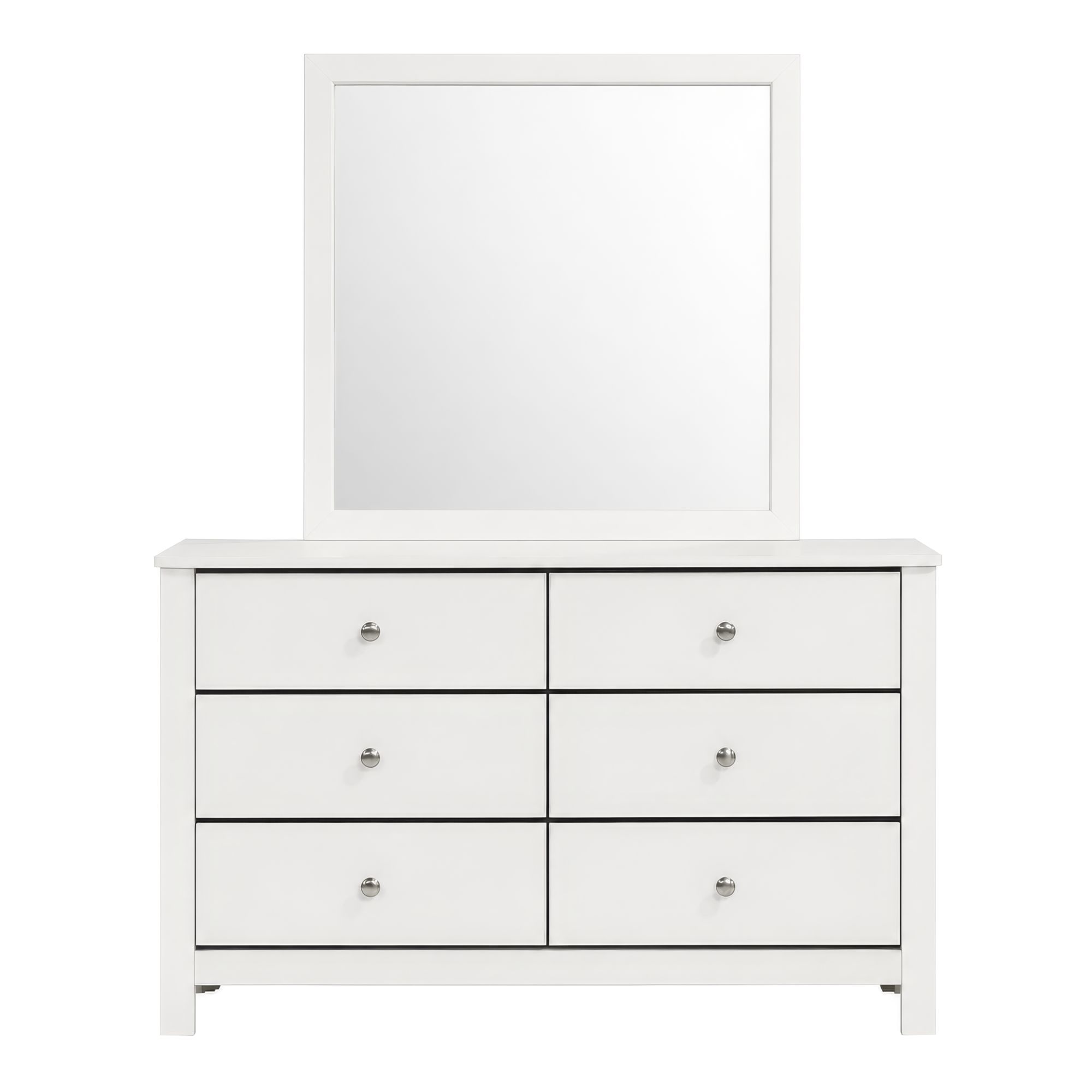 Sami - Youth Dresser And Mirror Set - White