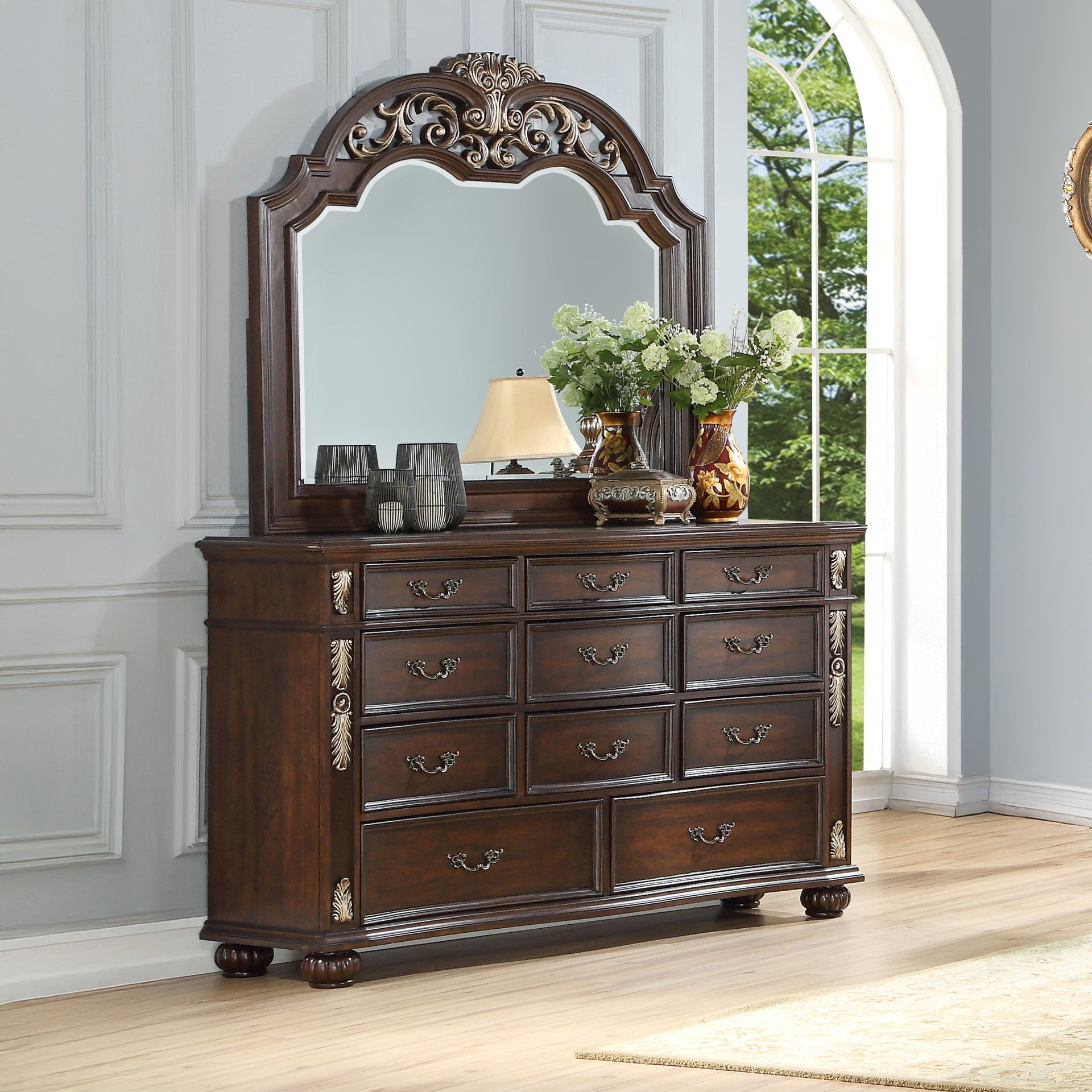 Maximus - Mirror - Madeira, dark brown, view 6