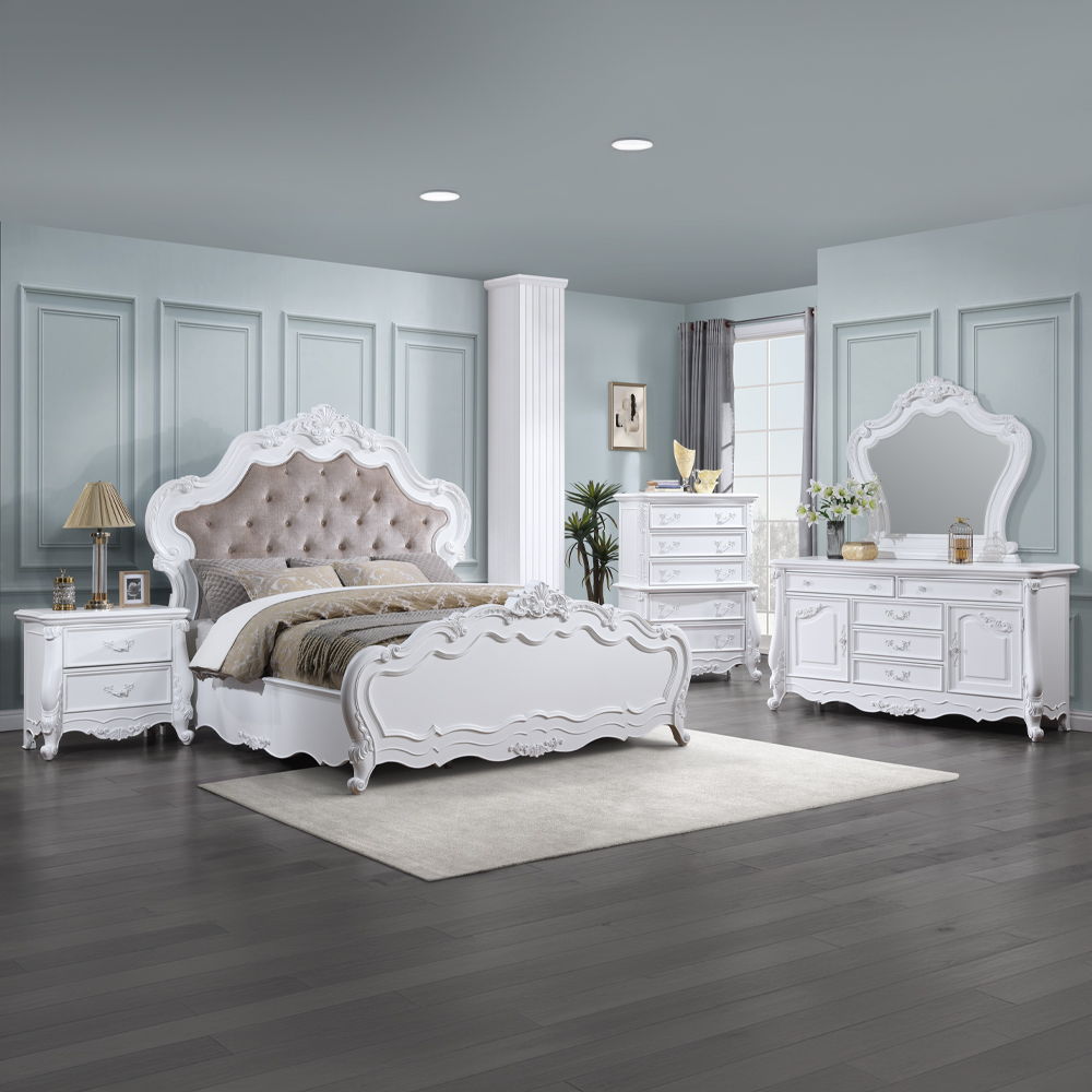 Latisha - Dresser - White, dark brown, view 4