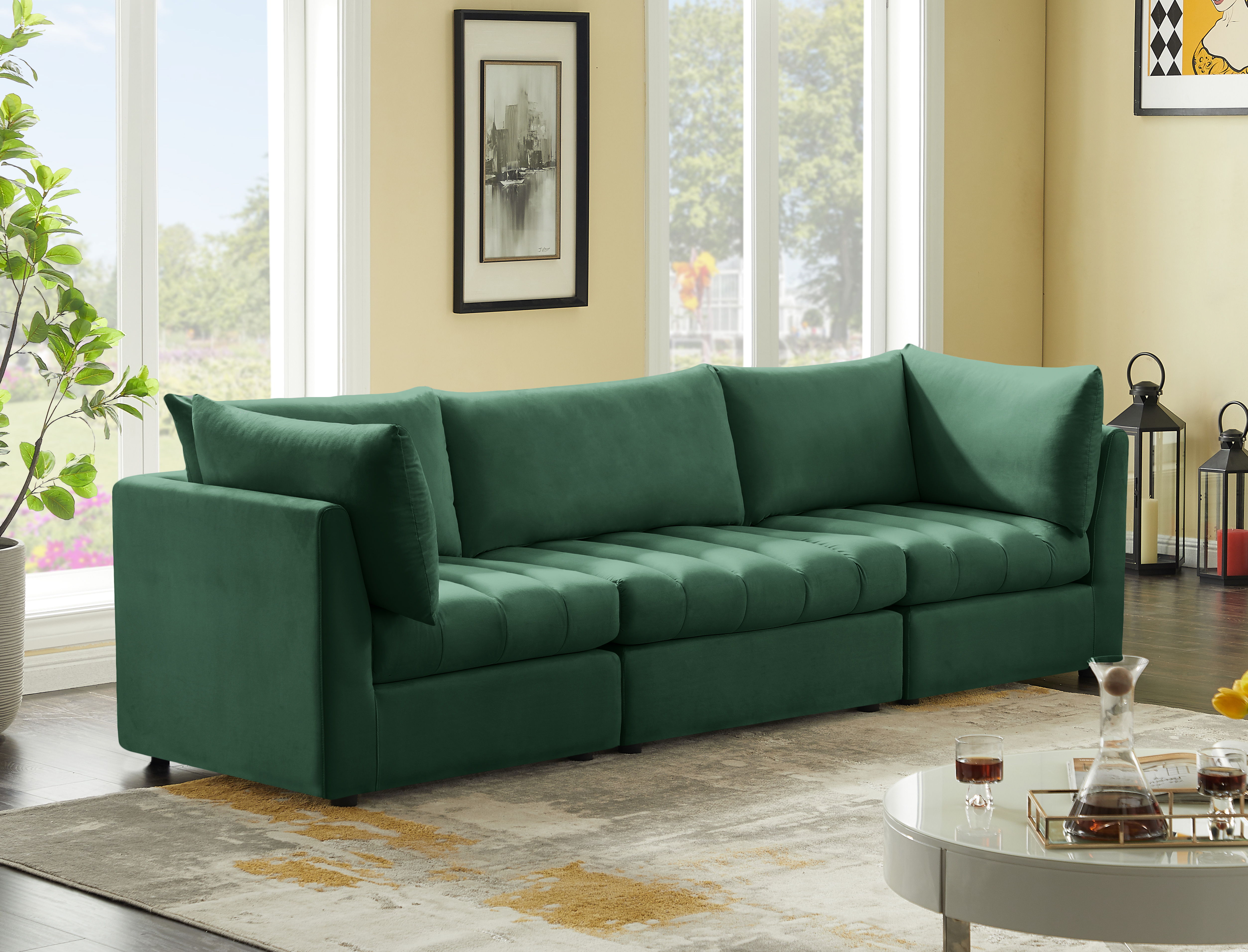 Jacob - Modular 3 Piece Sofa - Green