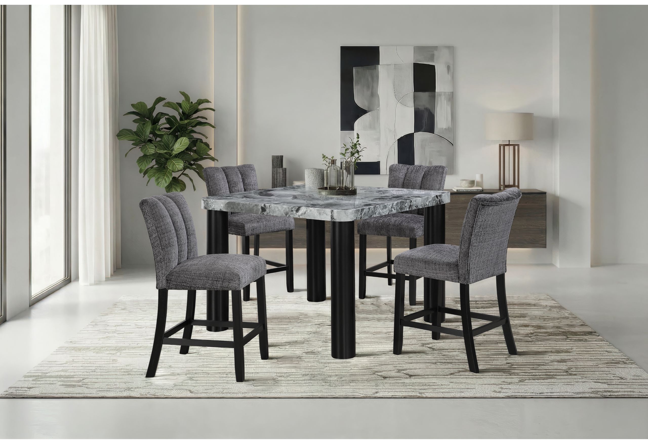 D5473BT - Bar Table Top - Black / Gray