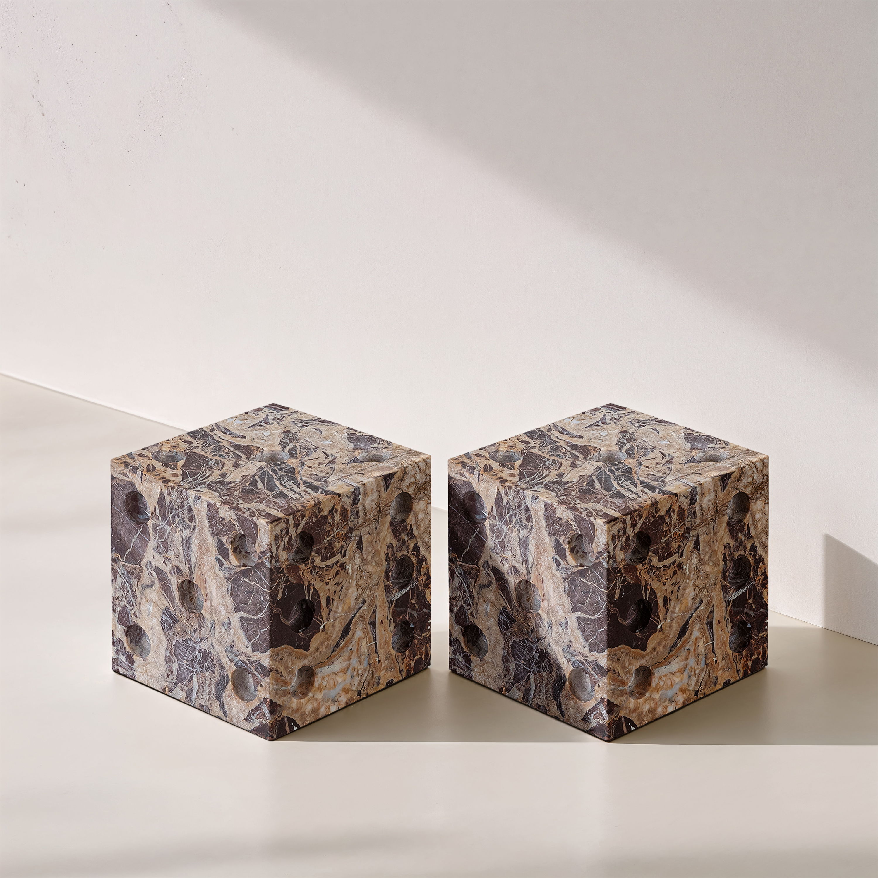 Dice - Marble Decorative - Cherry