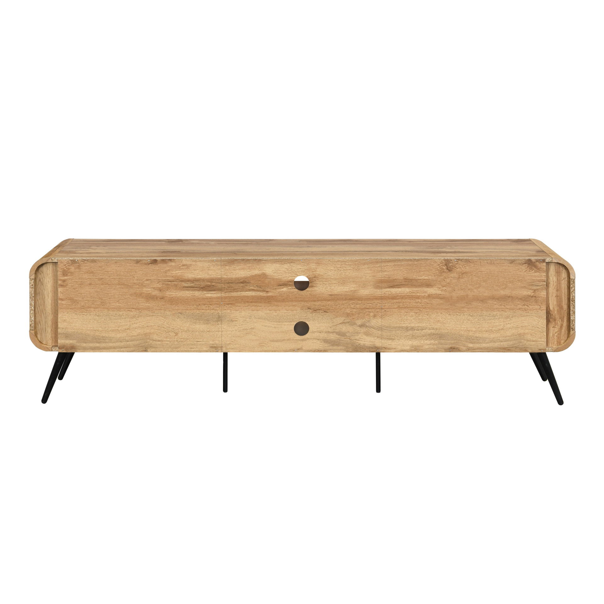 Rowan - 71" Low Profile TV Console - Natural, light brown, view 4