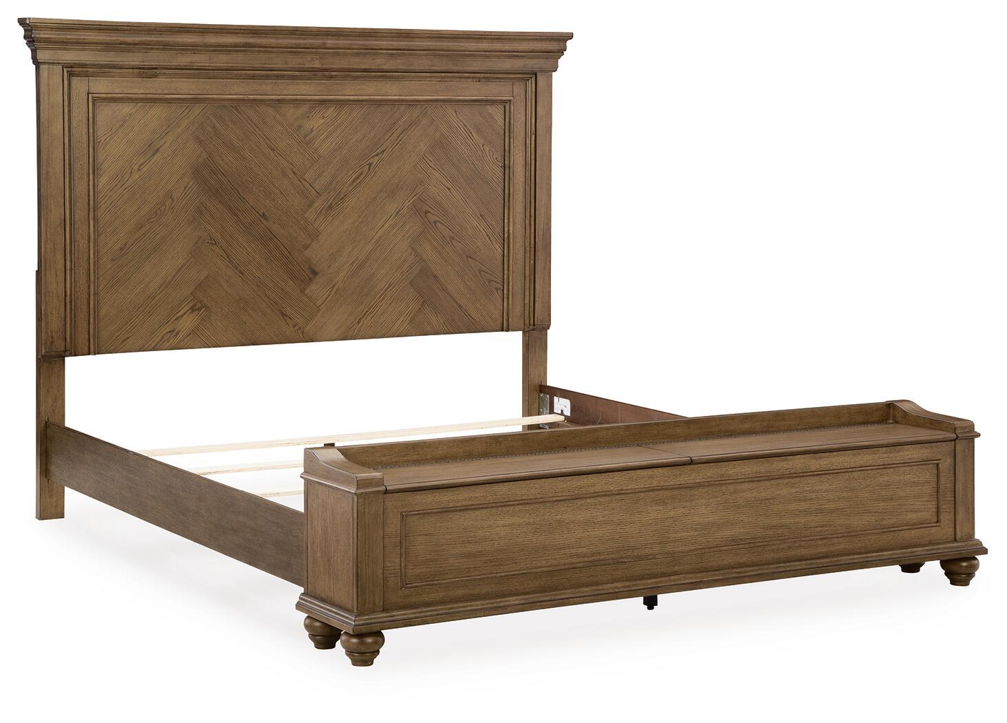 Ashley Furniture Karallin - California King Panel Storage Bed - Medium Brown - Image 6