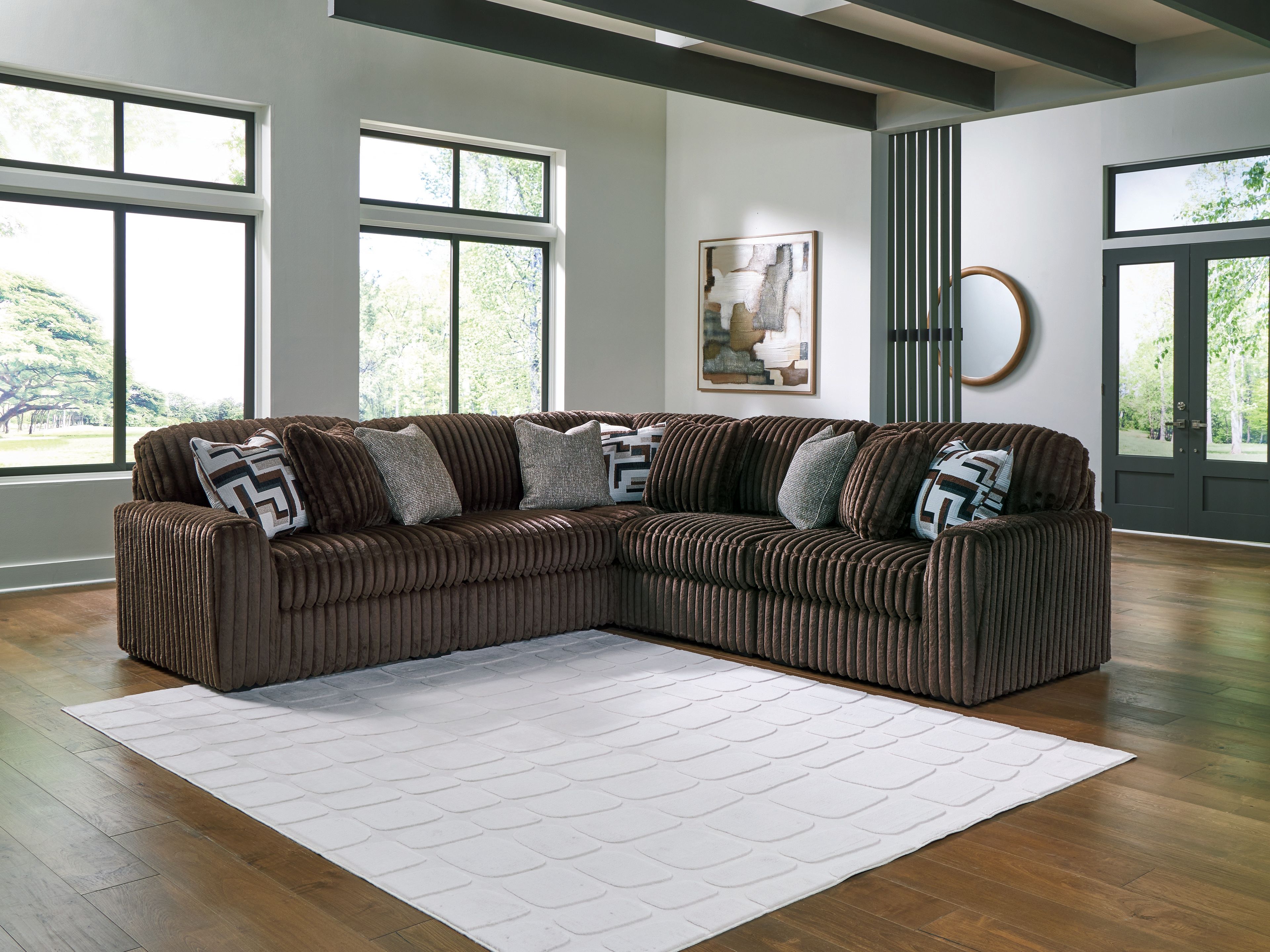 Ashley Furniture Midnight-Madness - 5-Piece Sectional - Chocolate - Image 3