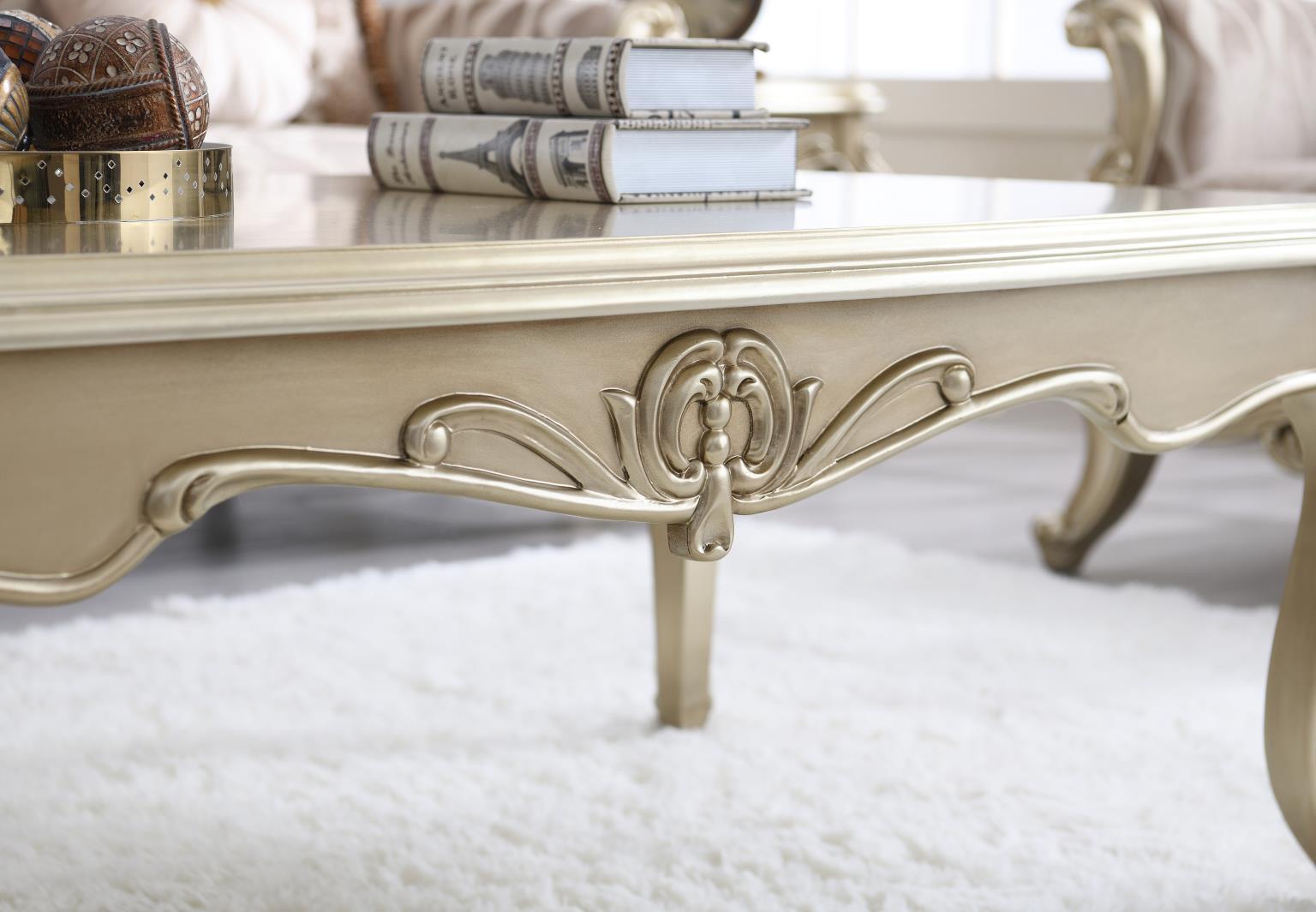 T199 - Traditional End Table - Champagne Gold