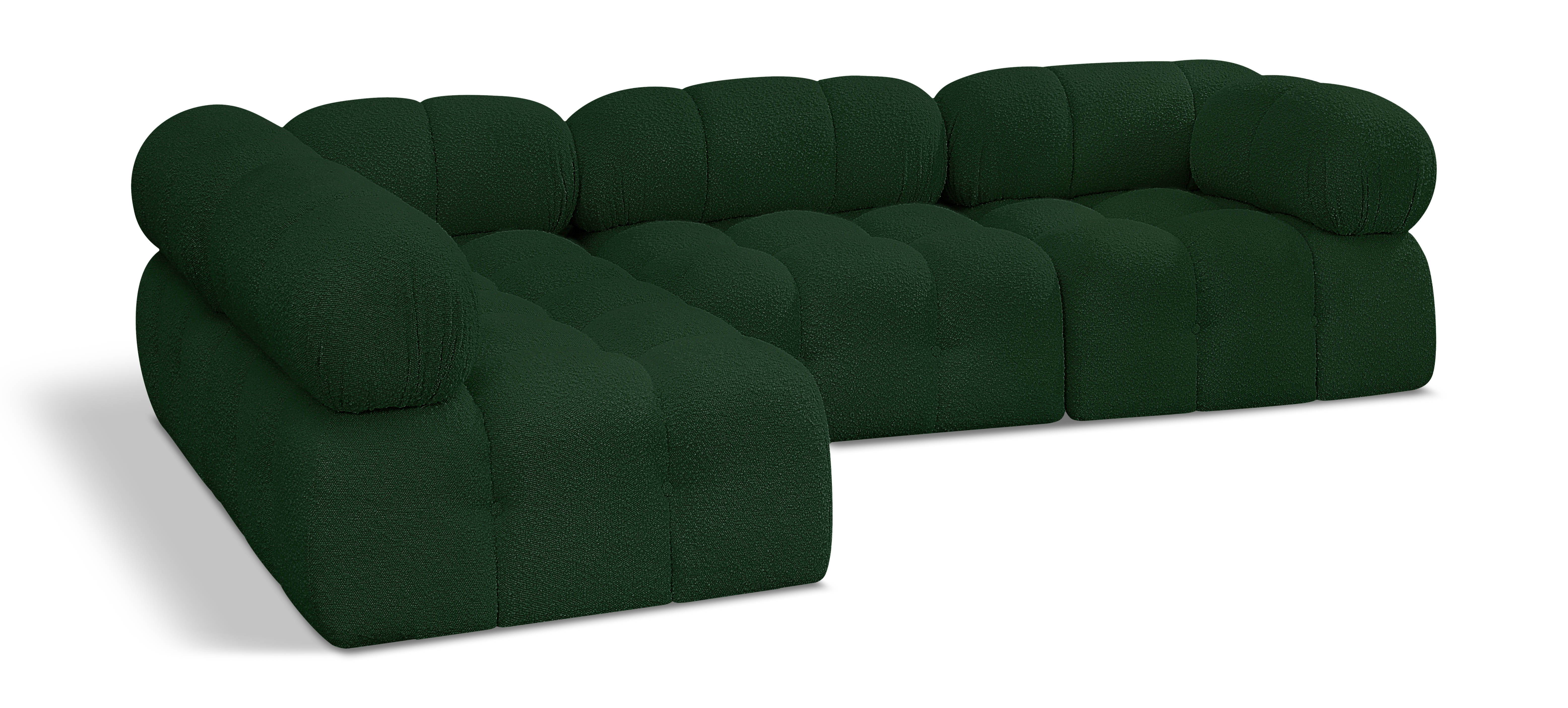 Ames - 4 Piece Modular Sectional - Green