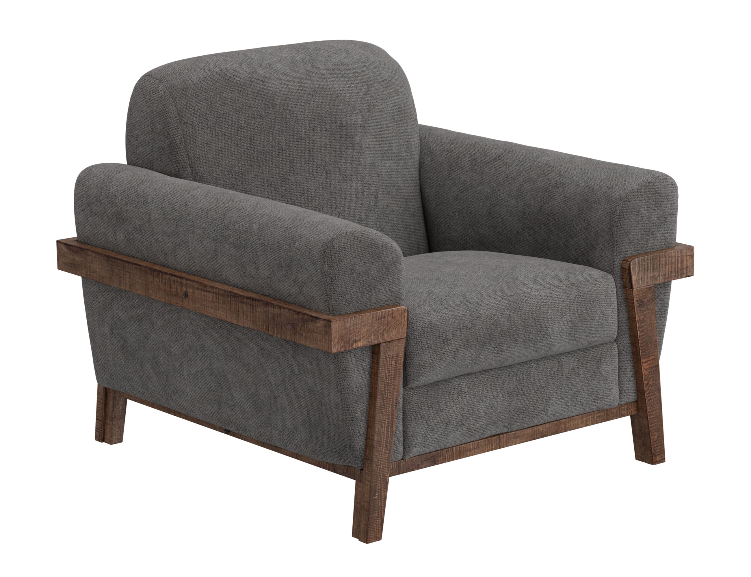 International Furniture Direct Loft Brown - Arm Chair - Iron Gray
