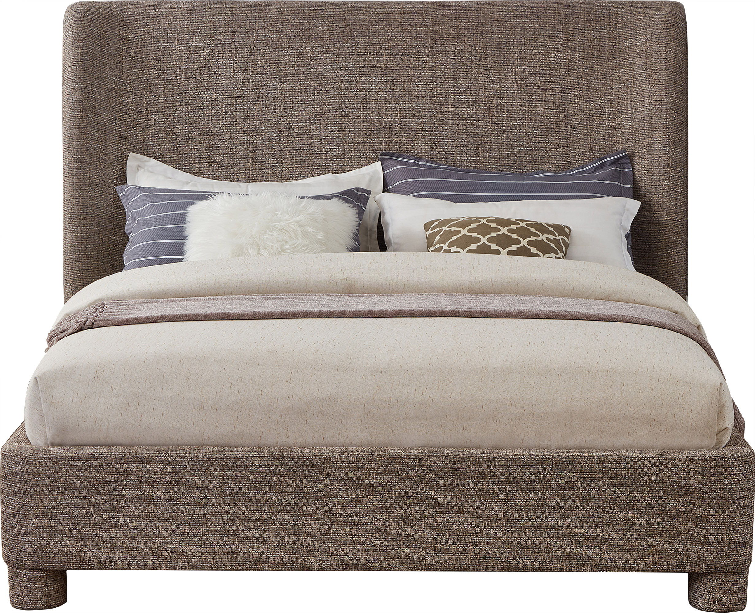 Penny - Polyester Fabric King Bed - Brown