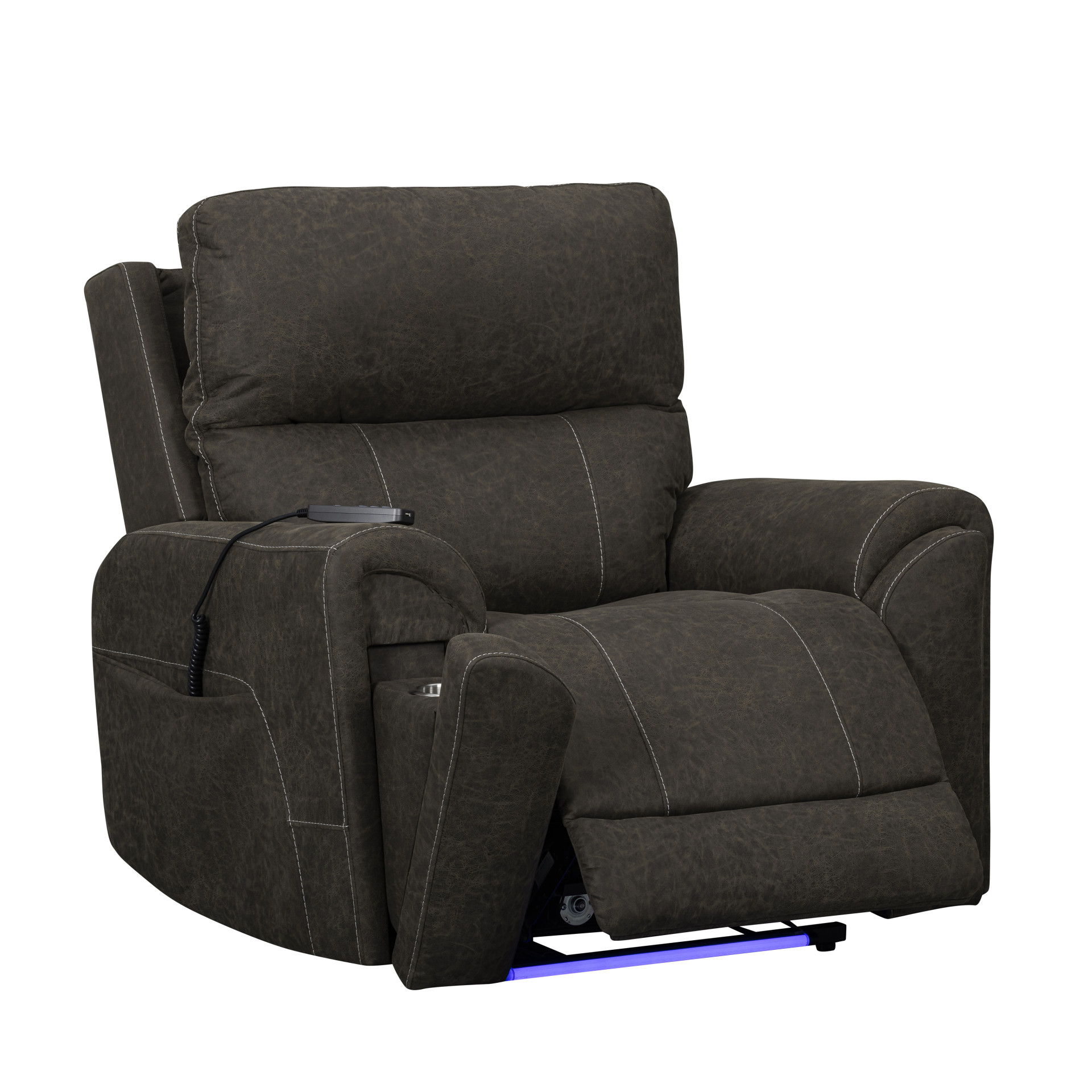Gaia - Auto Glider Recliner With Power Headrest & Footrest - Sable