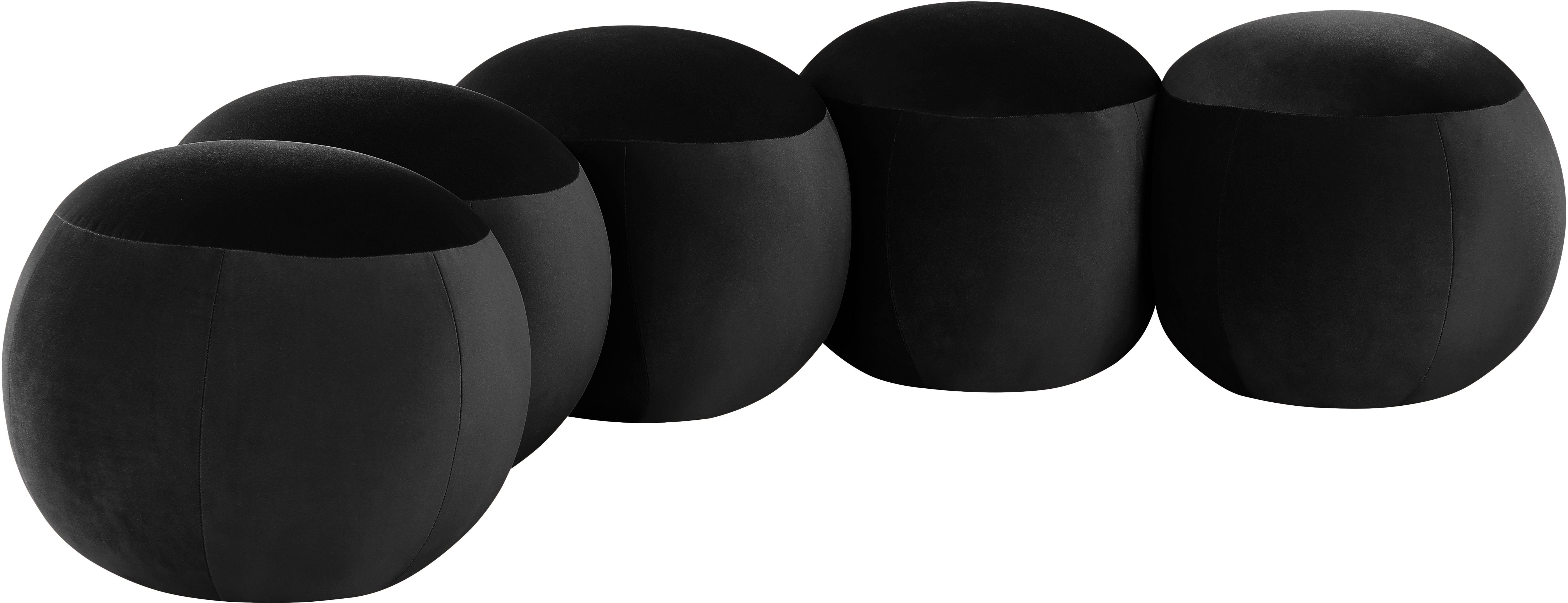 Apollo - 74.5" Velvet Bench - Black