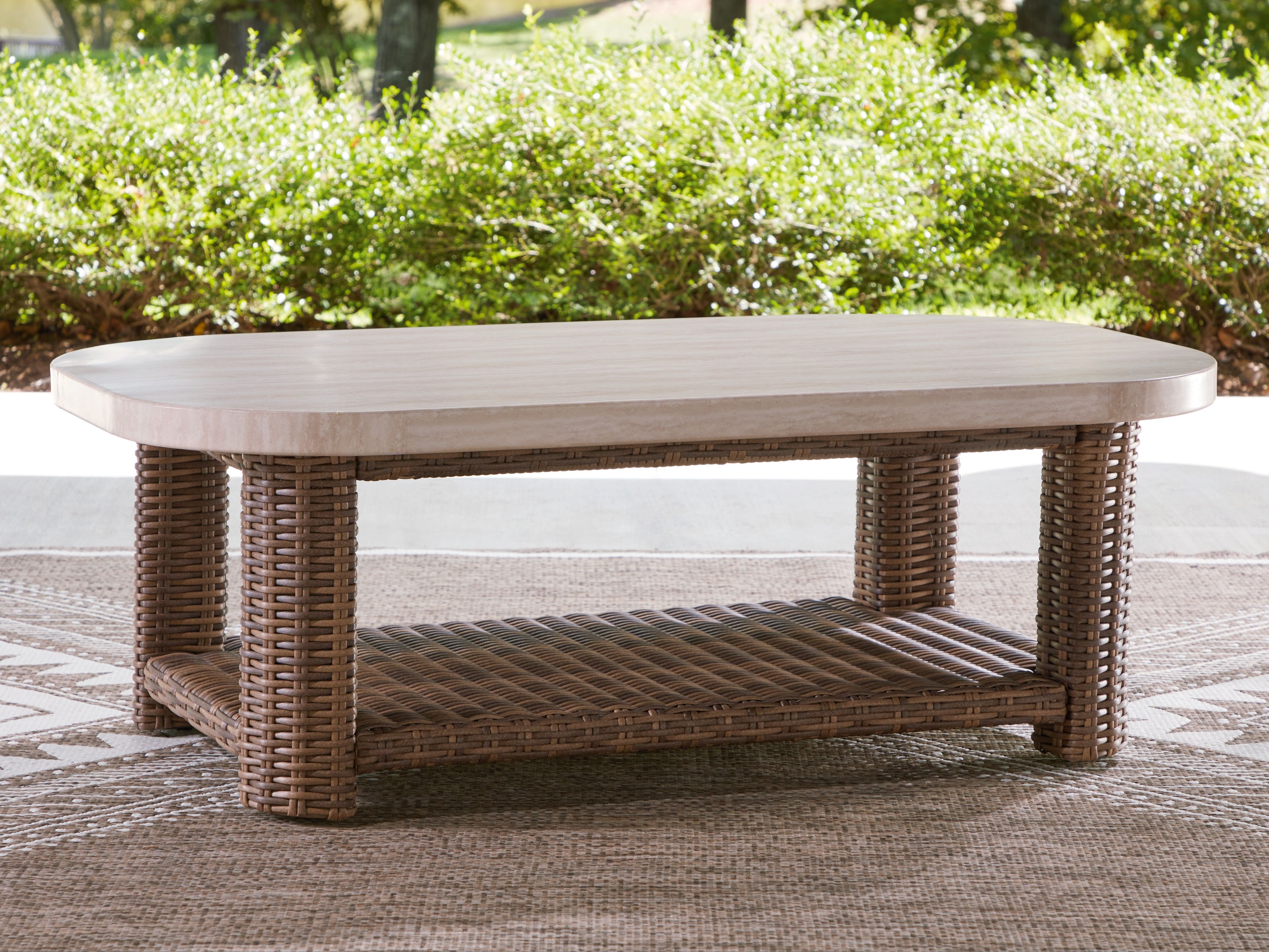 Ashley Furniture Dolan Creek - Rectangular Cocktail Table - Beige / Brown - Image 6
