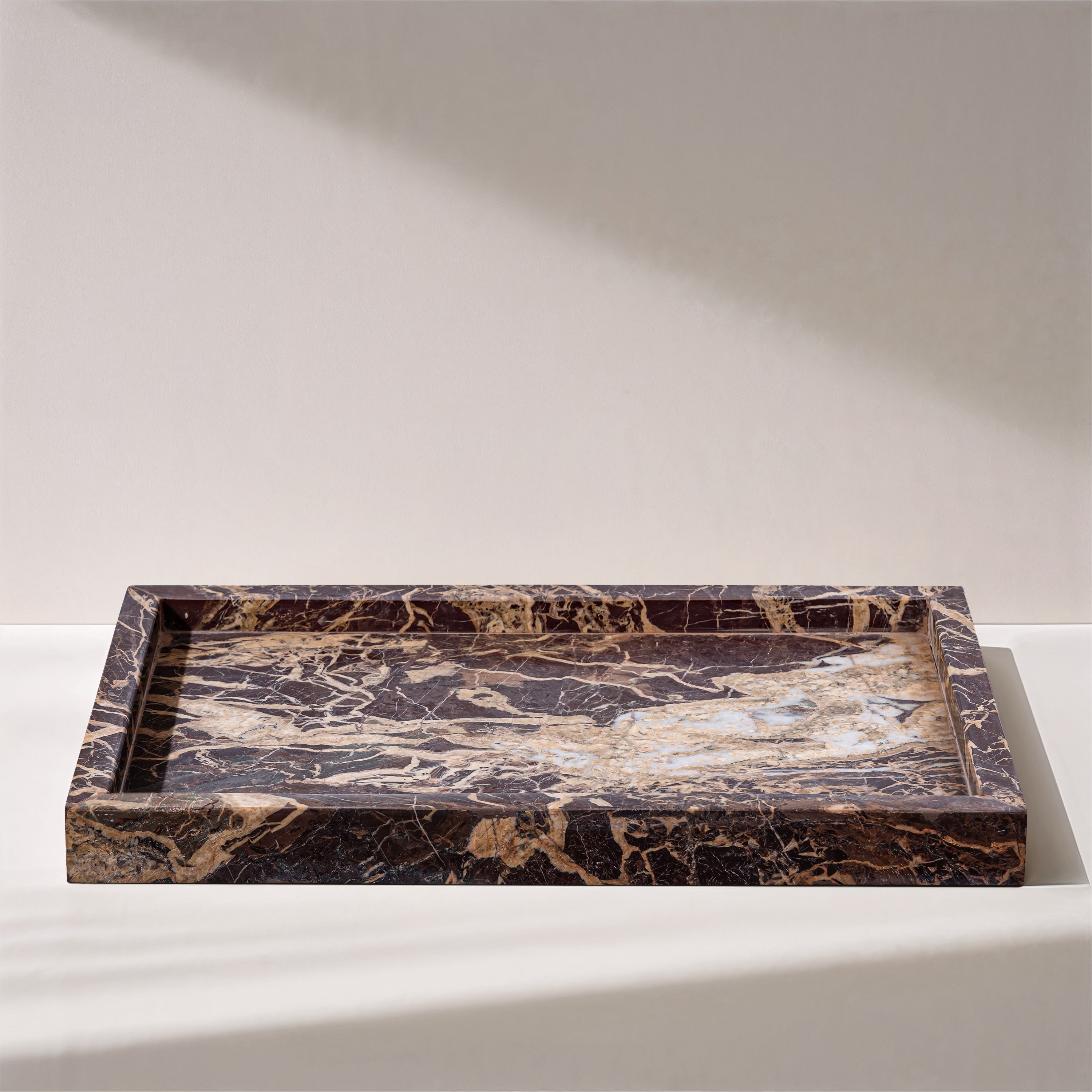 Barletta - Marble Rectangular Tray - Cherry