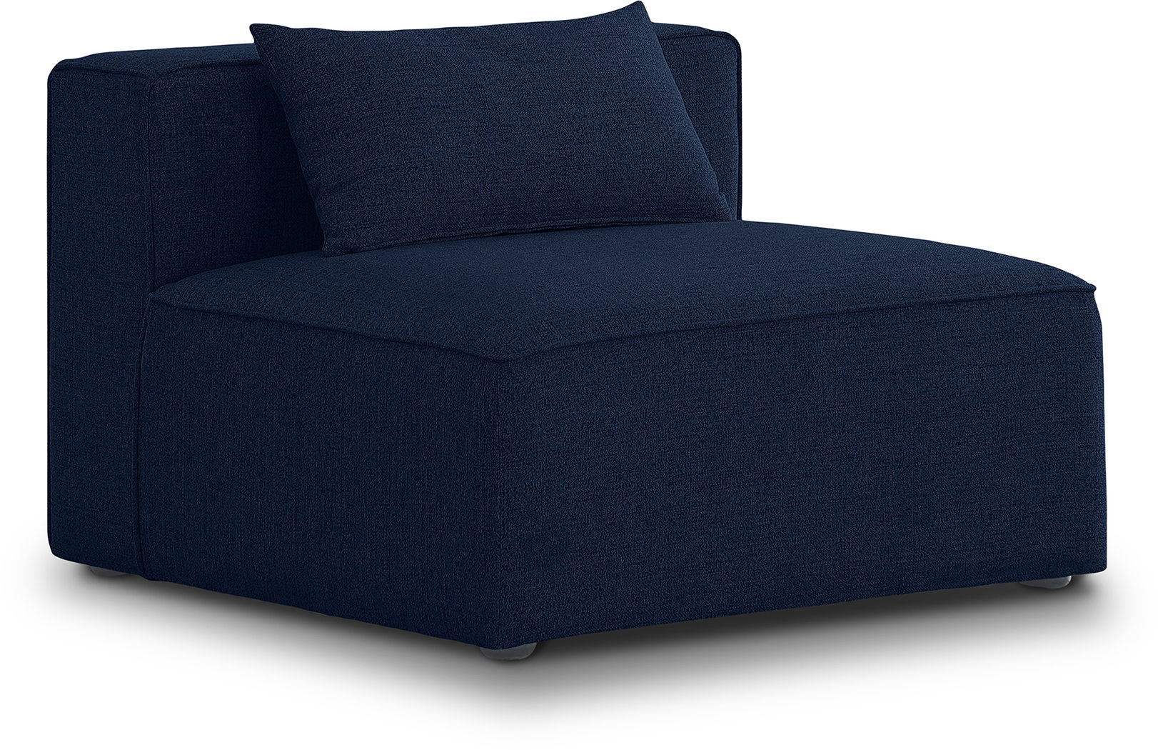 Cube - Linen Armless Chair - Navy