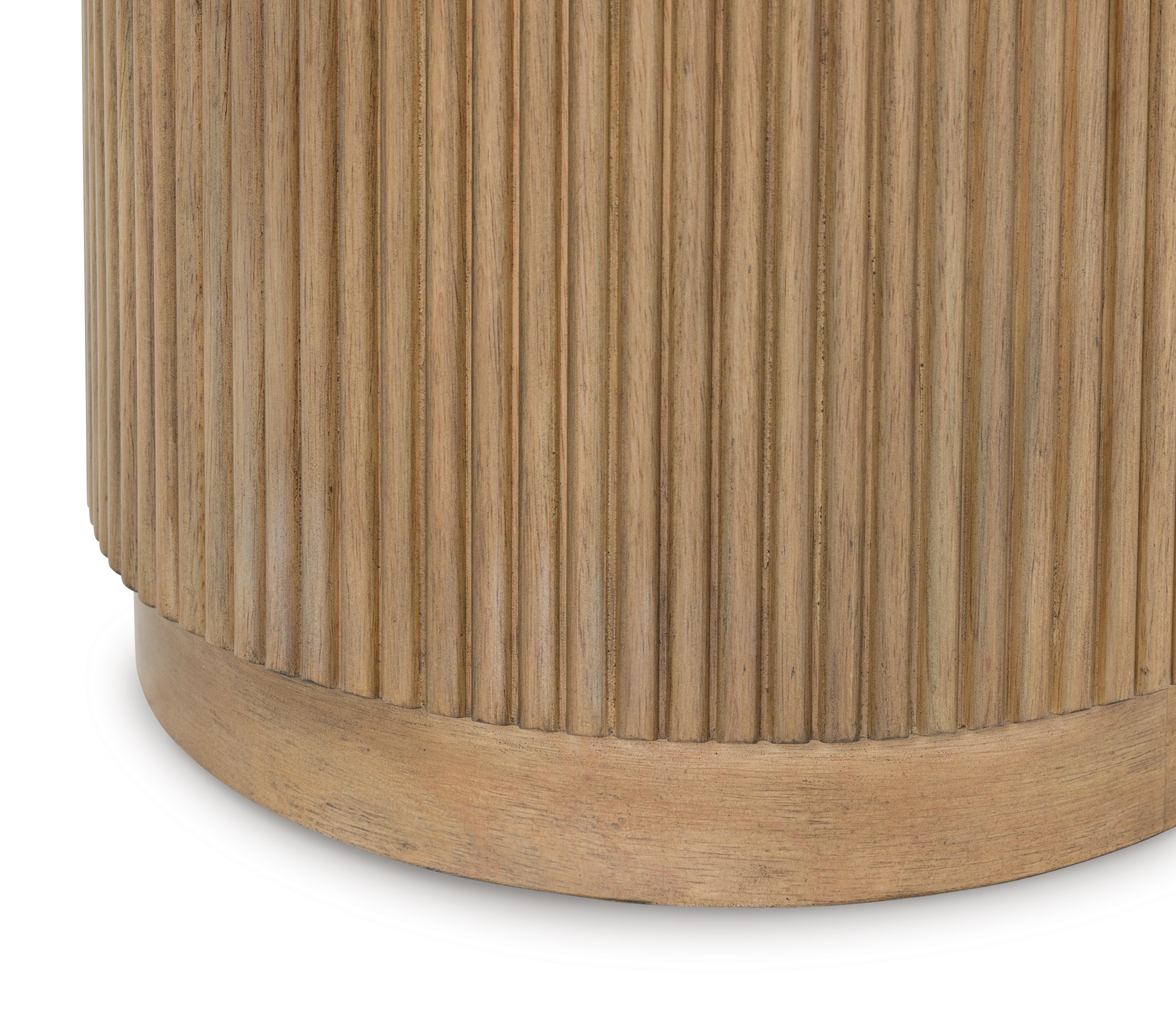 Ashley Furniture Camdill - Round End Table - Light Brown / White - Image 6