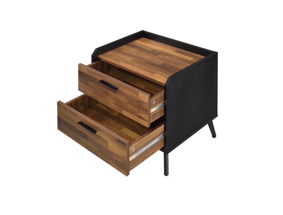 Jiranty - Accent Table - Walnut & Black, dark brown, view 2
