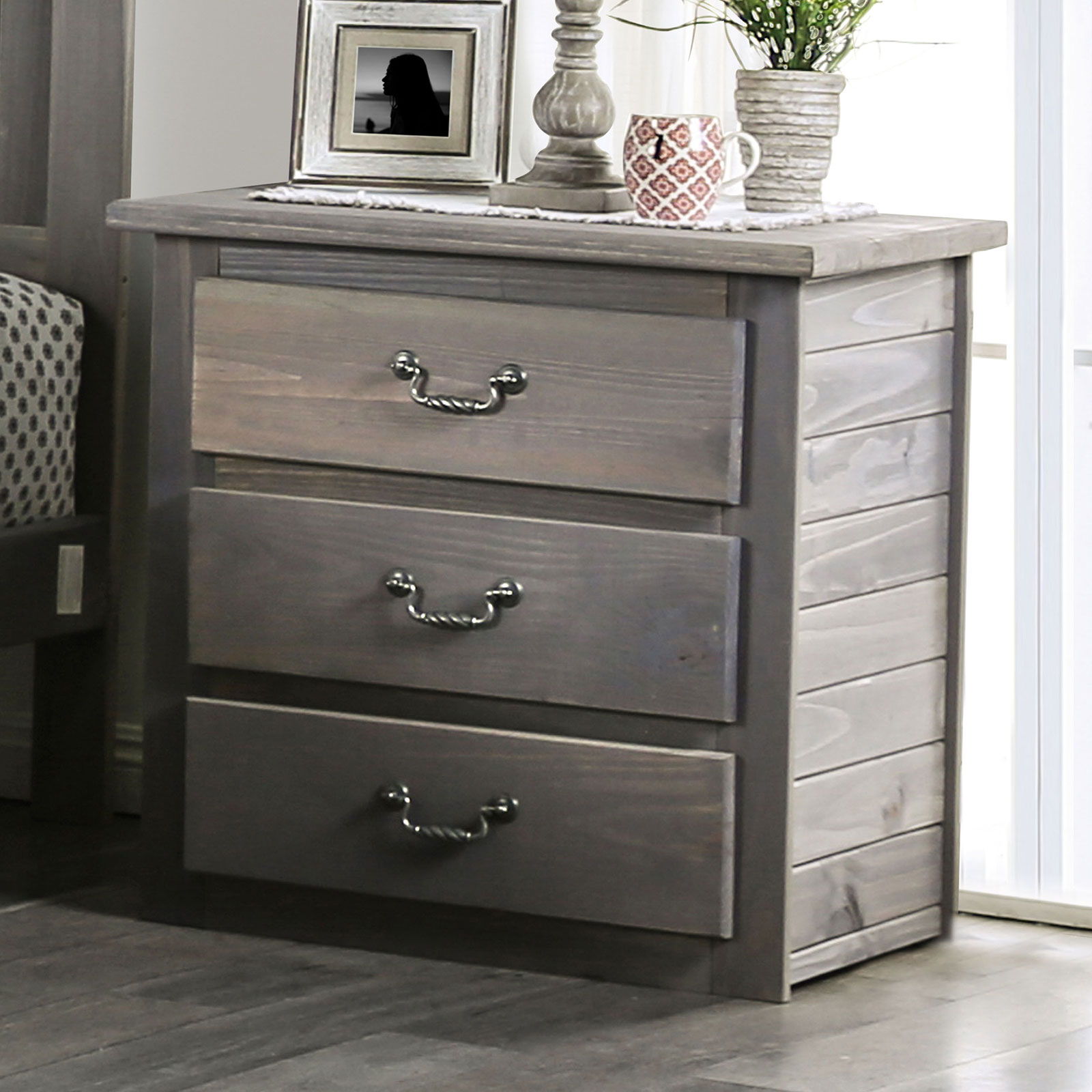 Rockwall Night Stand Weathered Gray New Lots Furniture Online Store