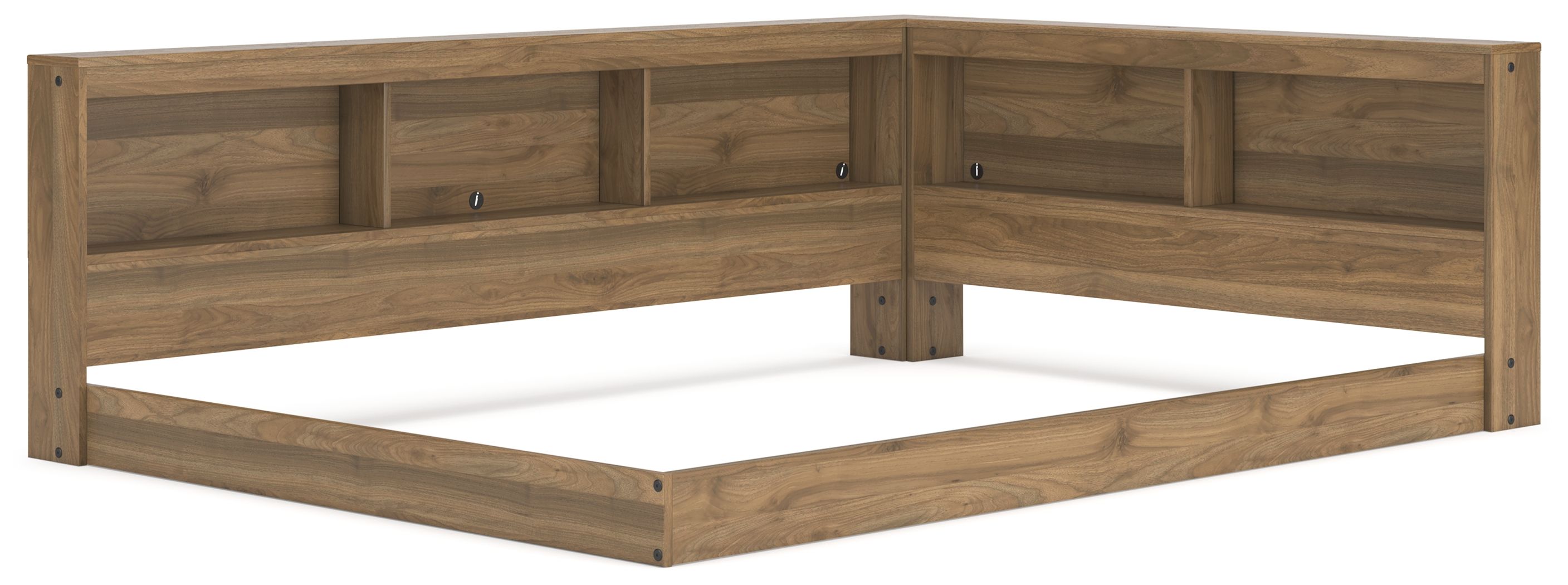 Deanlow - Full Bookcase Storage Bed - Honey
