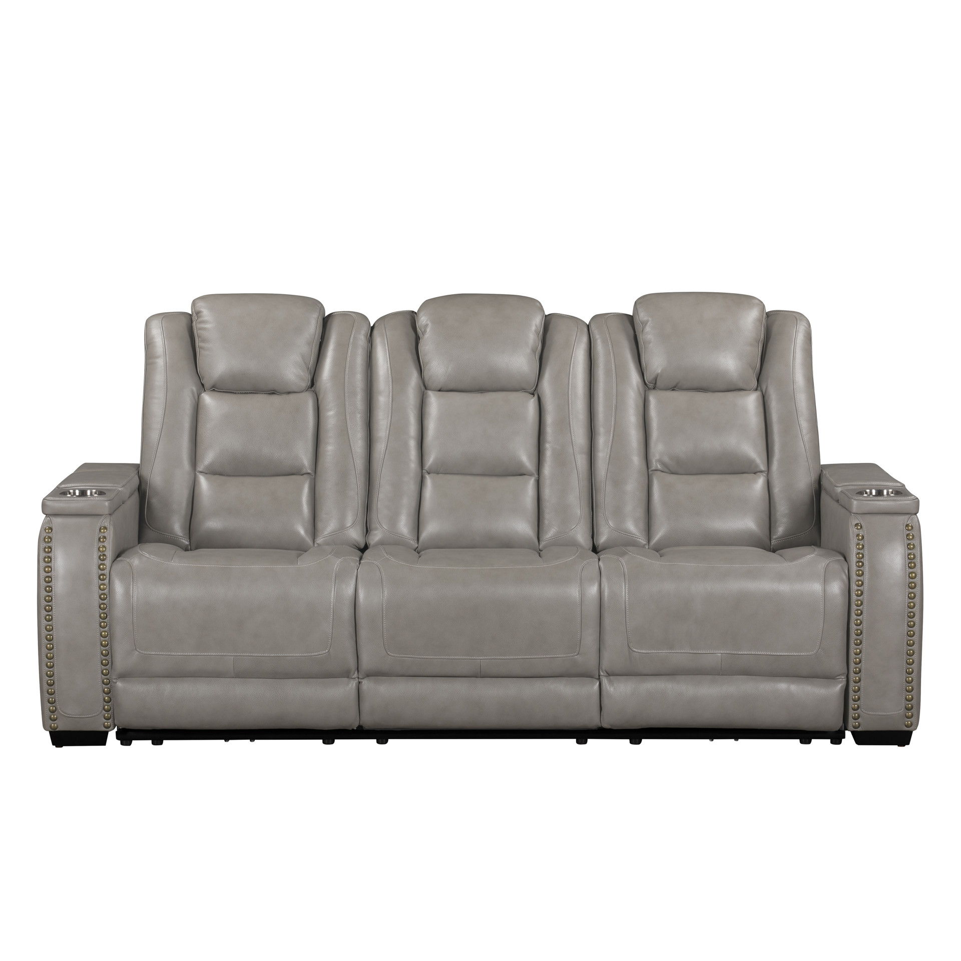 Breckenridge II - Sofa With Dual Recliner - Light Gray