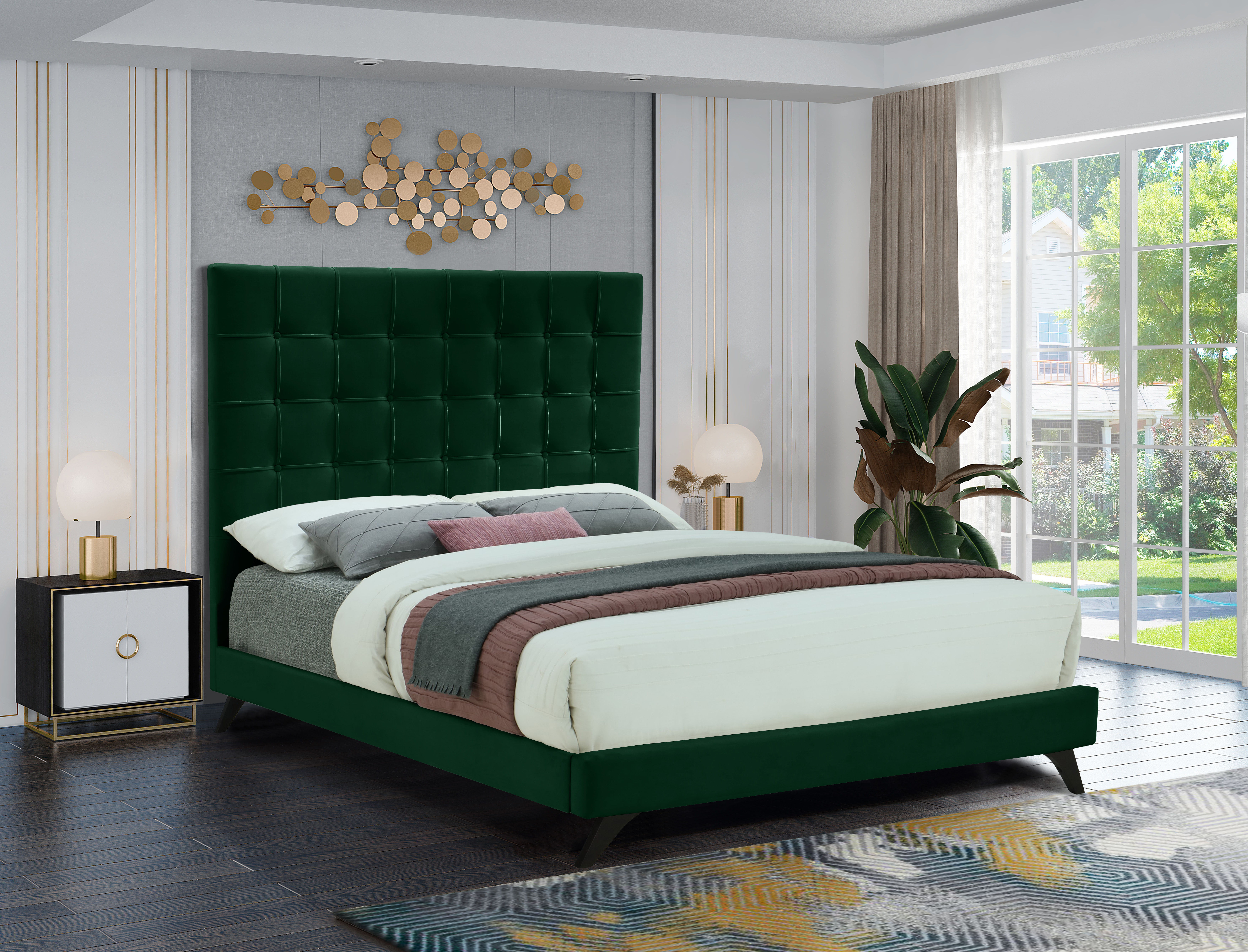 Elly - Queen Bed - Green