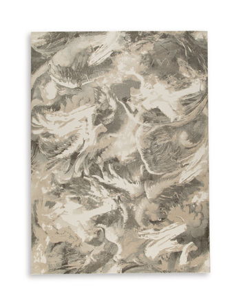 Jairlett – 9′ x 13′ Rug – Beige / Ivory / Charcoal