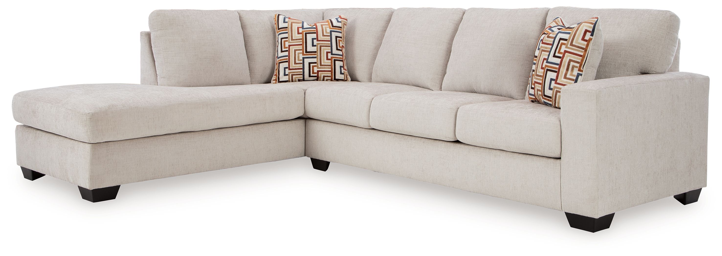 Ashley Furniture Aviemore - 3 Pc. - 2-Piece Sectional With Laf Corner Chaise, Ottoman - Stone - Image 2
